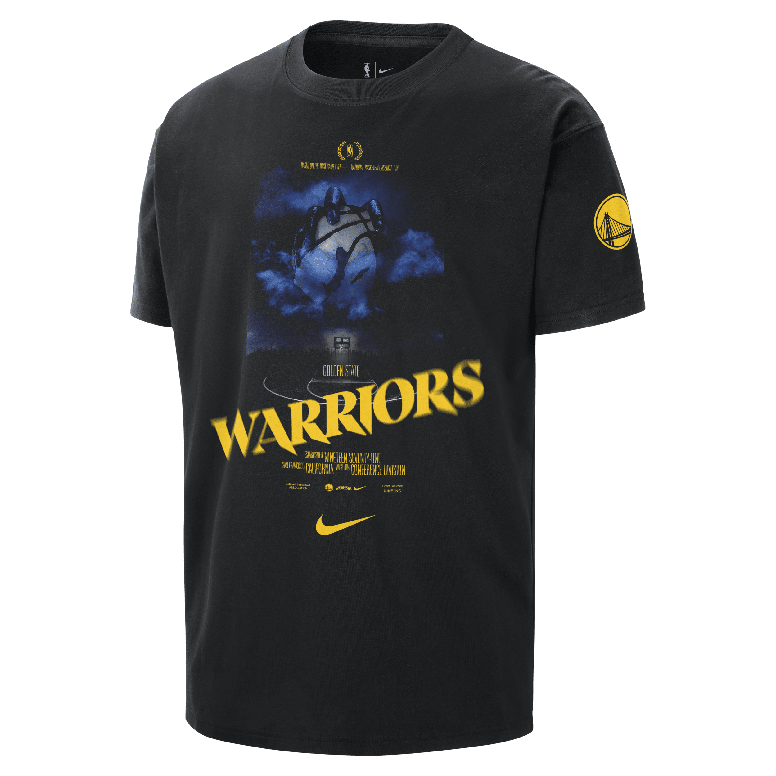 【ナイキ(NIKE)公式ストア】ゴールデンステート ウォリアーズ コートサイド メンズ ナイキ NBA Tシャツ HJ2695-010 ブラック 【ナイキ(NIKE)公式ストア】ゴールデンステート ウォリアーズ コートサイド メンズ ナイキ NBA Tシャツ HJ2695-010 ブラック