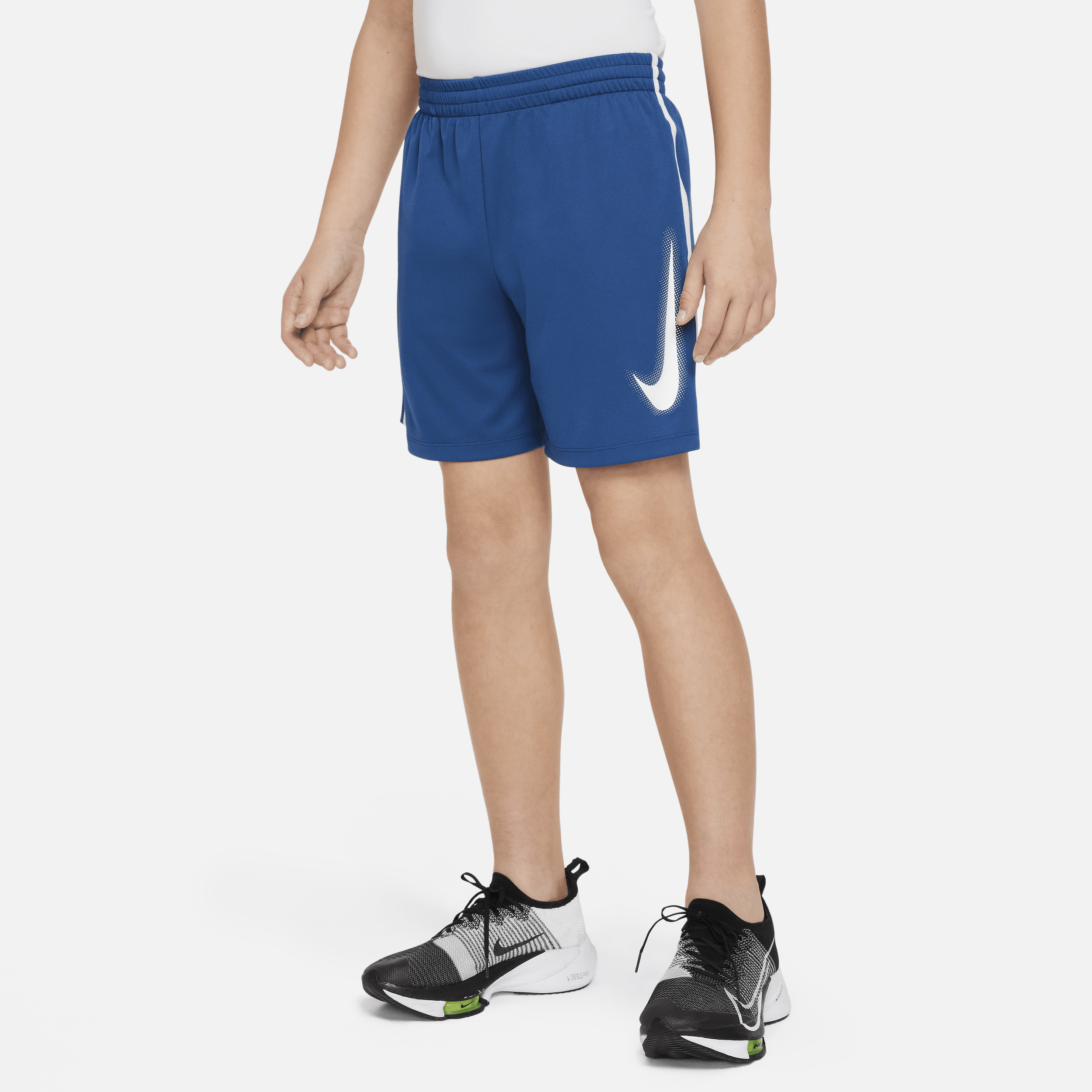 Nike Multi Dri-FIT-træningsshorts med grafik til større børn (drenge) - blå