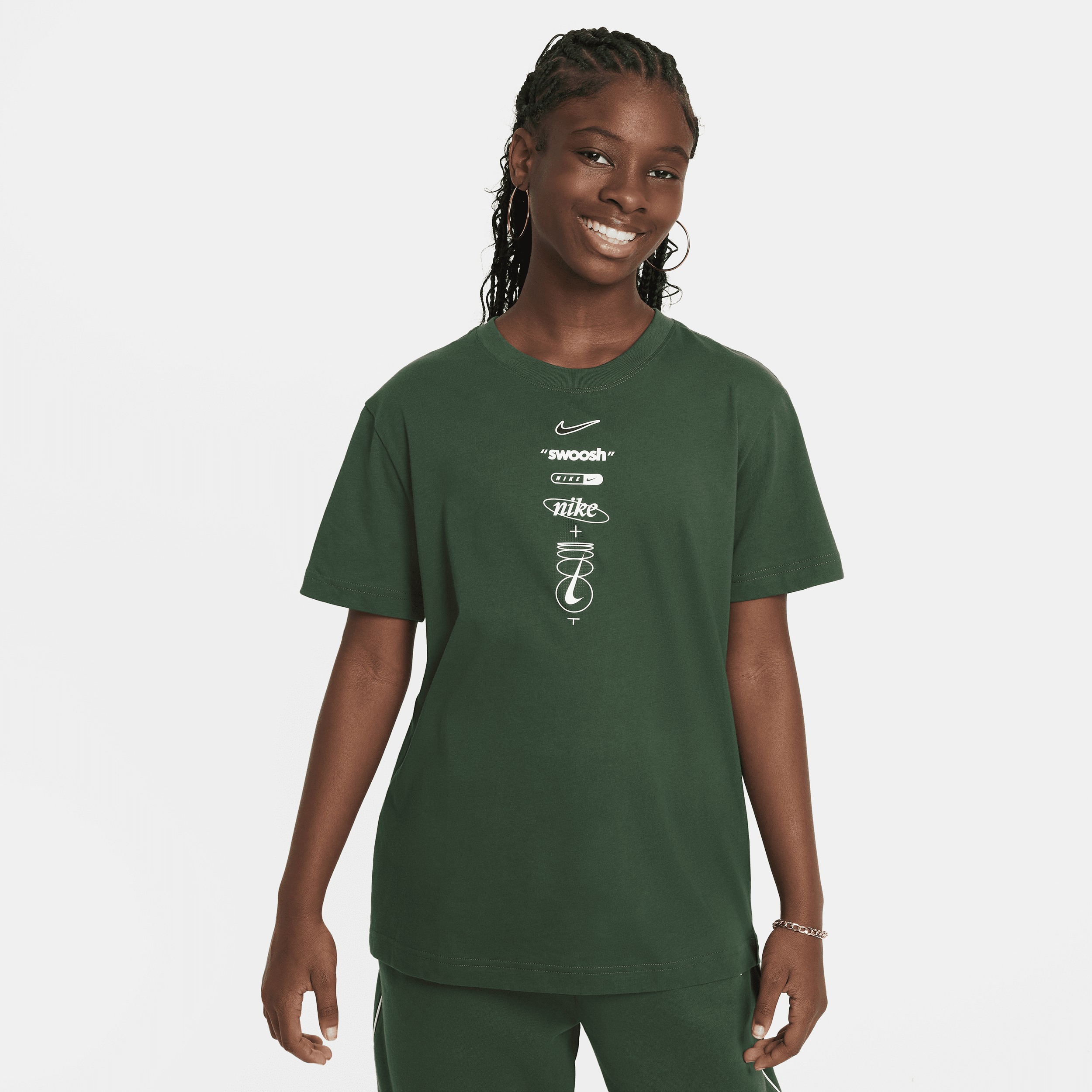 Nike Sportswear-T-shirt til større børn (piger) - grøn