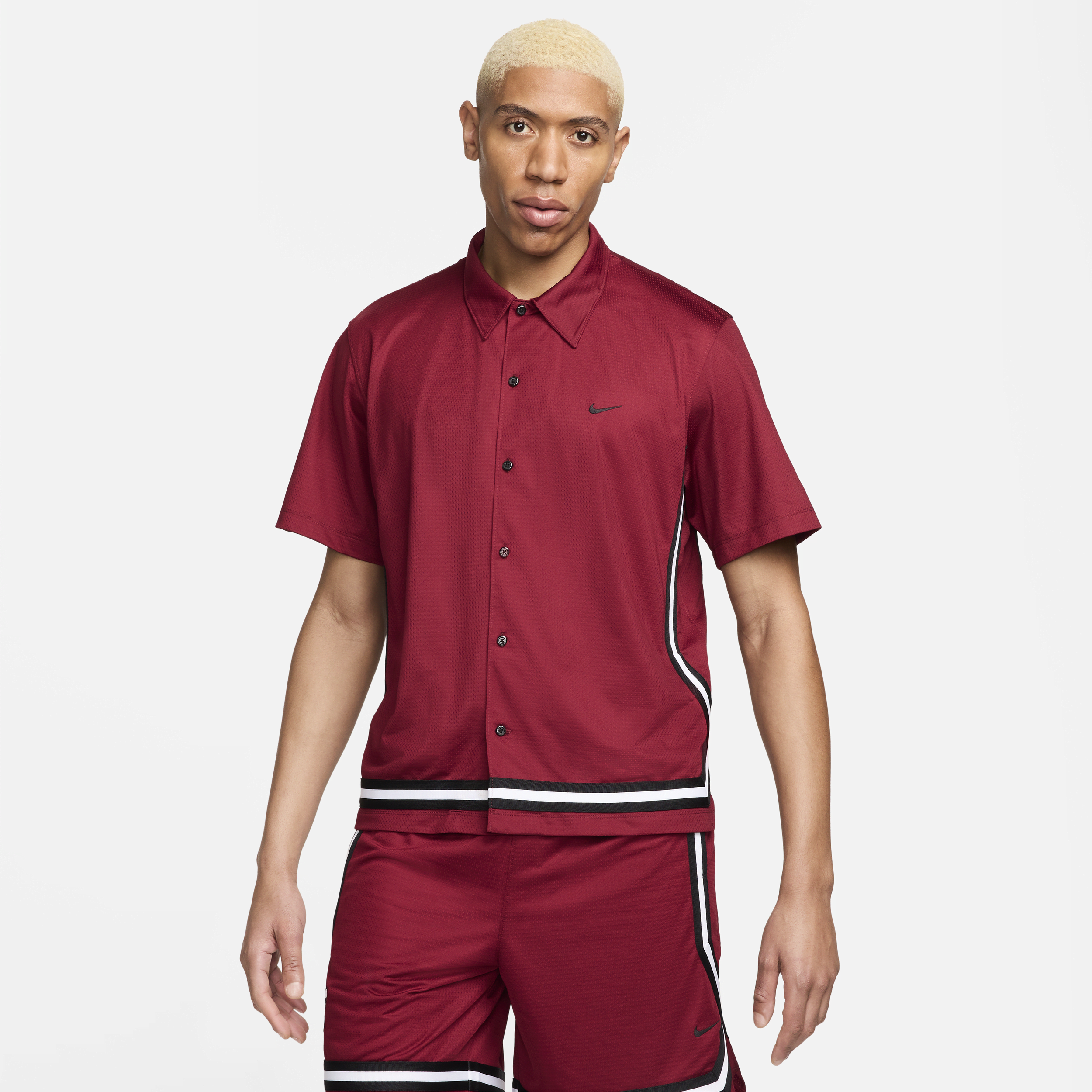 Kortærmet Nike DNA Crossover Dri-FIT-basketballtrøje til mænd - rød