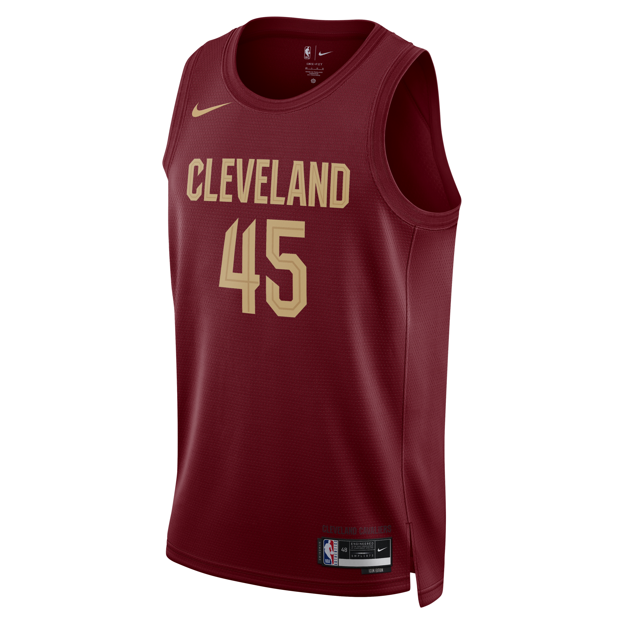 Maglia Cleveland Cavaliers Icon Edition 2022/23 Swingman Nike Dri-FIT NBA – Uomo - Rosso