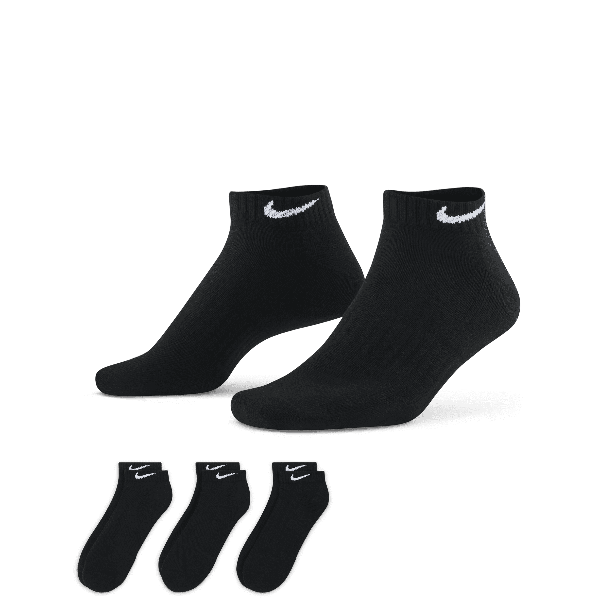 【ナイキ(NIKE)公式ストア】ナイキ エブリデイ クッションド トレーニング LOW ソックス (3足) SX7670-010 ブラック 【ナイキ(NIKE)公式ストア】ナイキ エブリデイ クッションド トレーニング LOW ソックス (3足) SX7670-010 ブラック