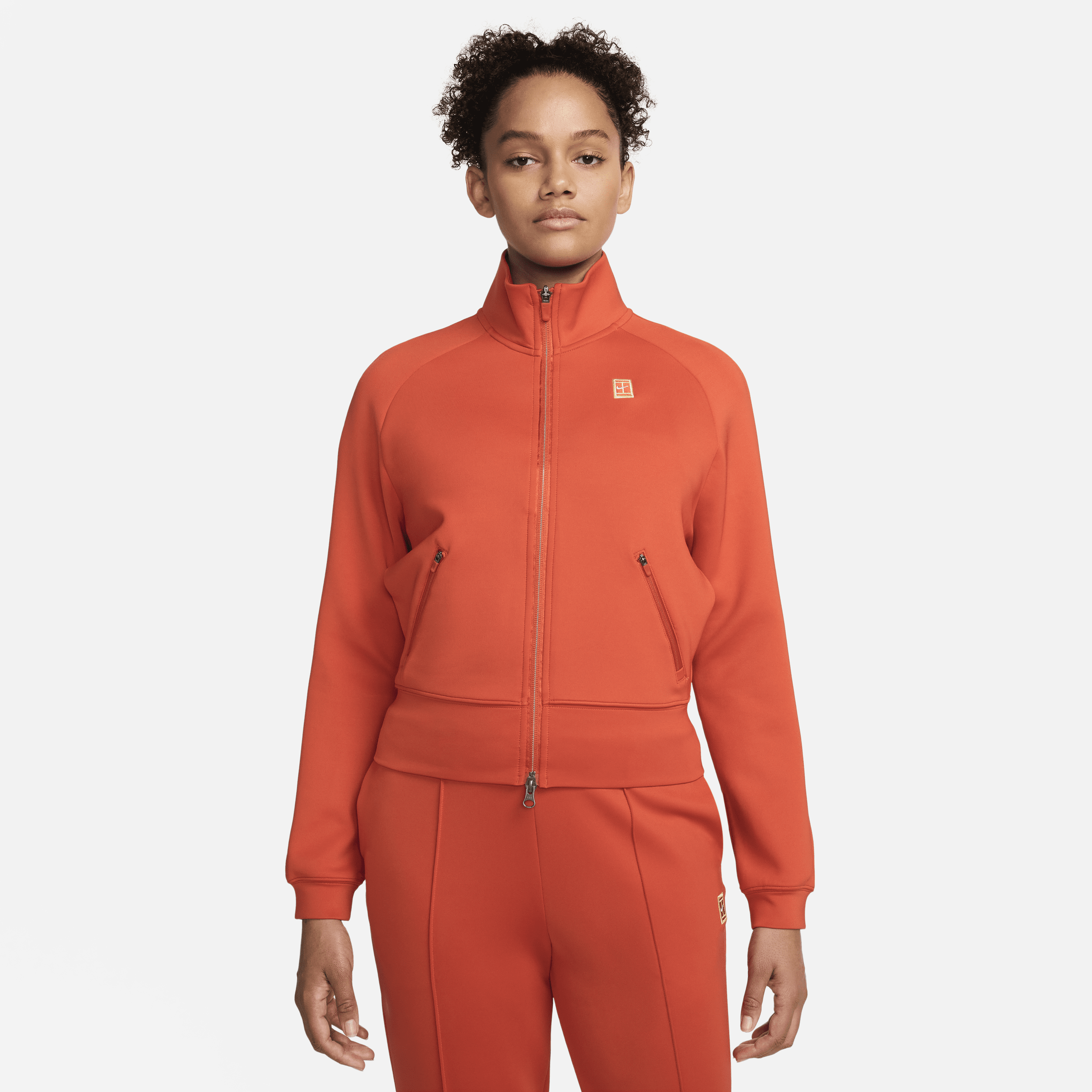 Giacca da tennis con zip a tutta lunghezza NikeCourt - Donna - Arancione