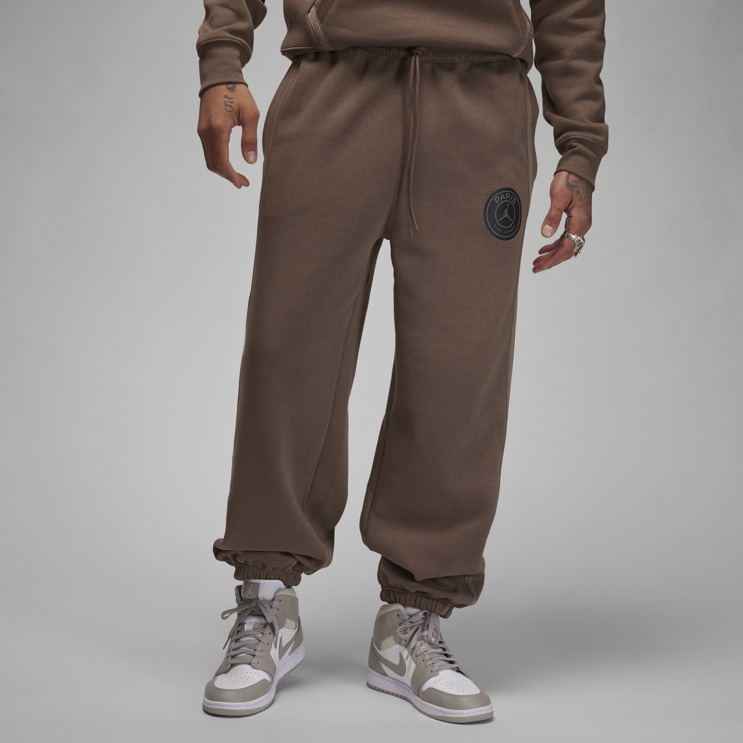 Nike Paris Saint-Germain-fleecebukser til mænd - brun