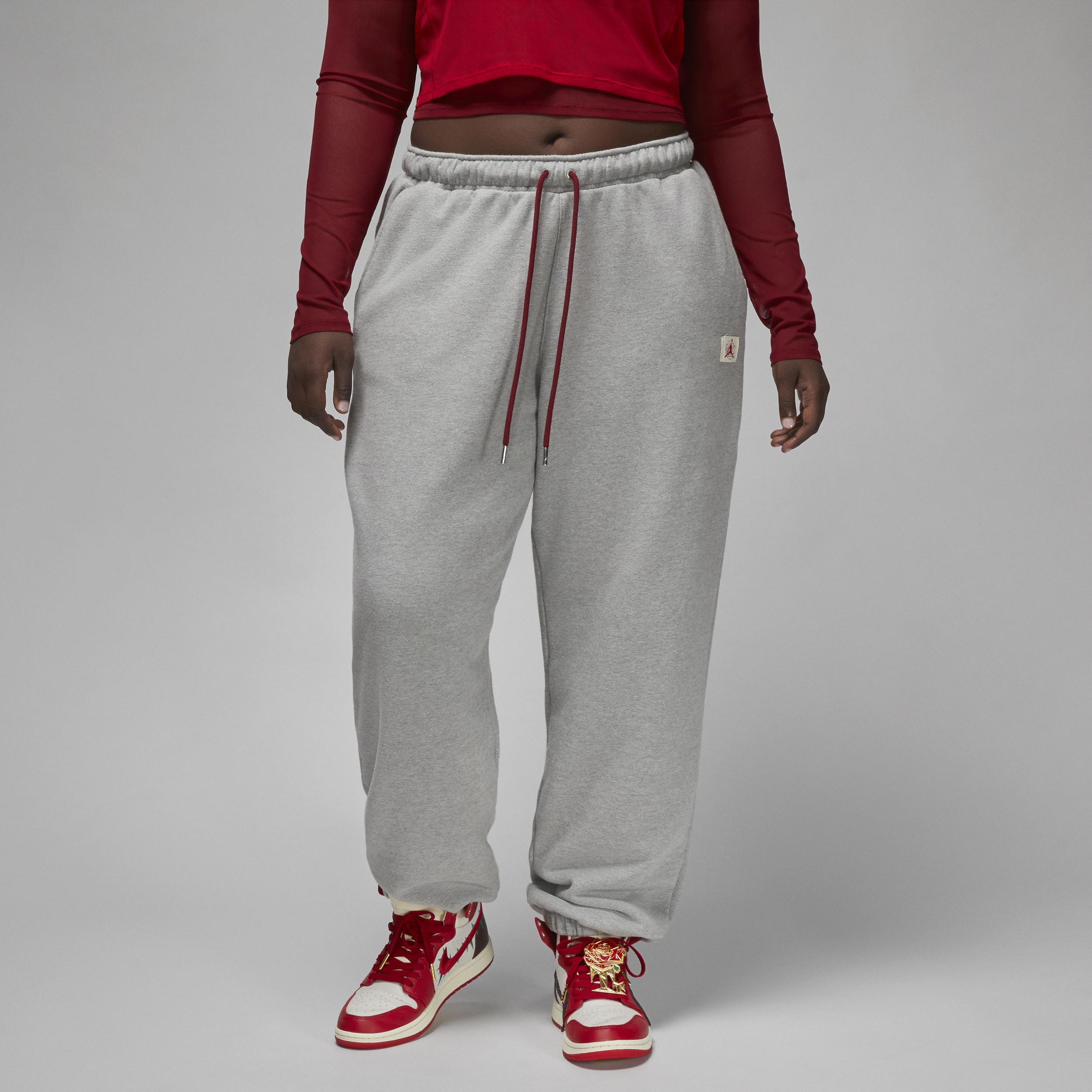 Nike Pantaloni in fleece Jordan x Teyana Taylor – Donna - Grigio