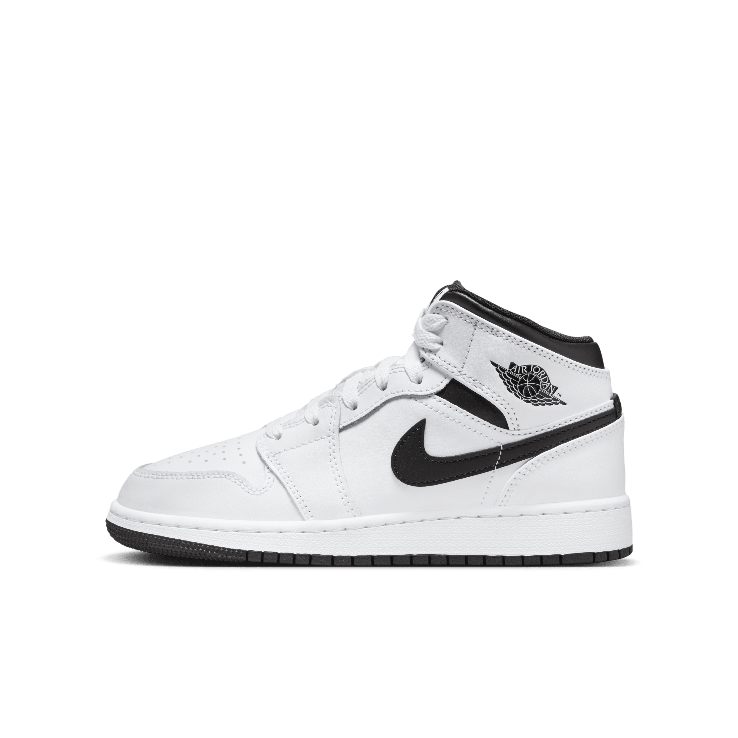 Air Jordan 1 Mid-sko til større børn - hvid