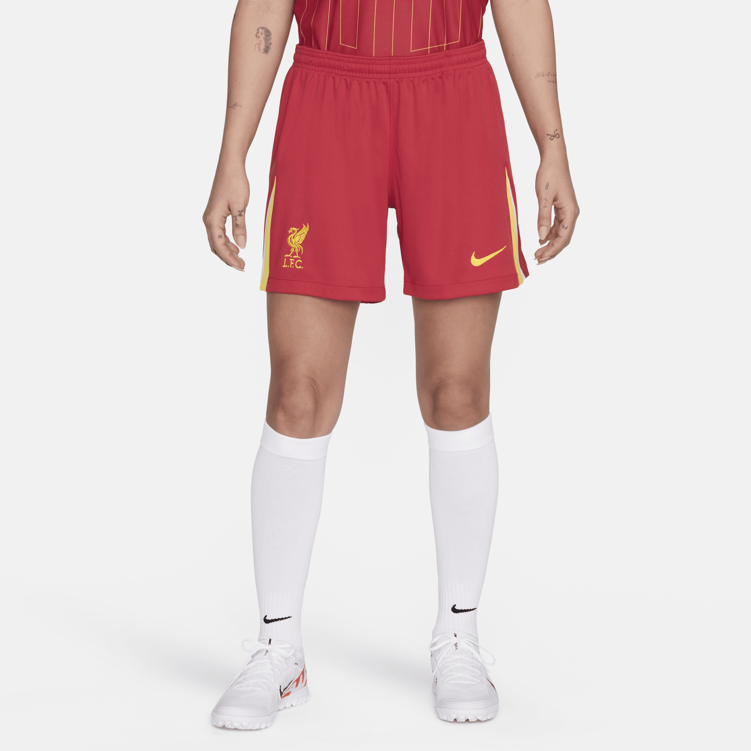 Shorts da calcio replica Nike Dri-FIT Liverpool FC 2023/24 Stadium da donna – Home - Rosso