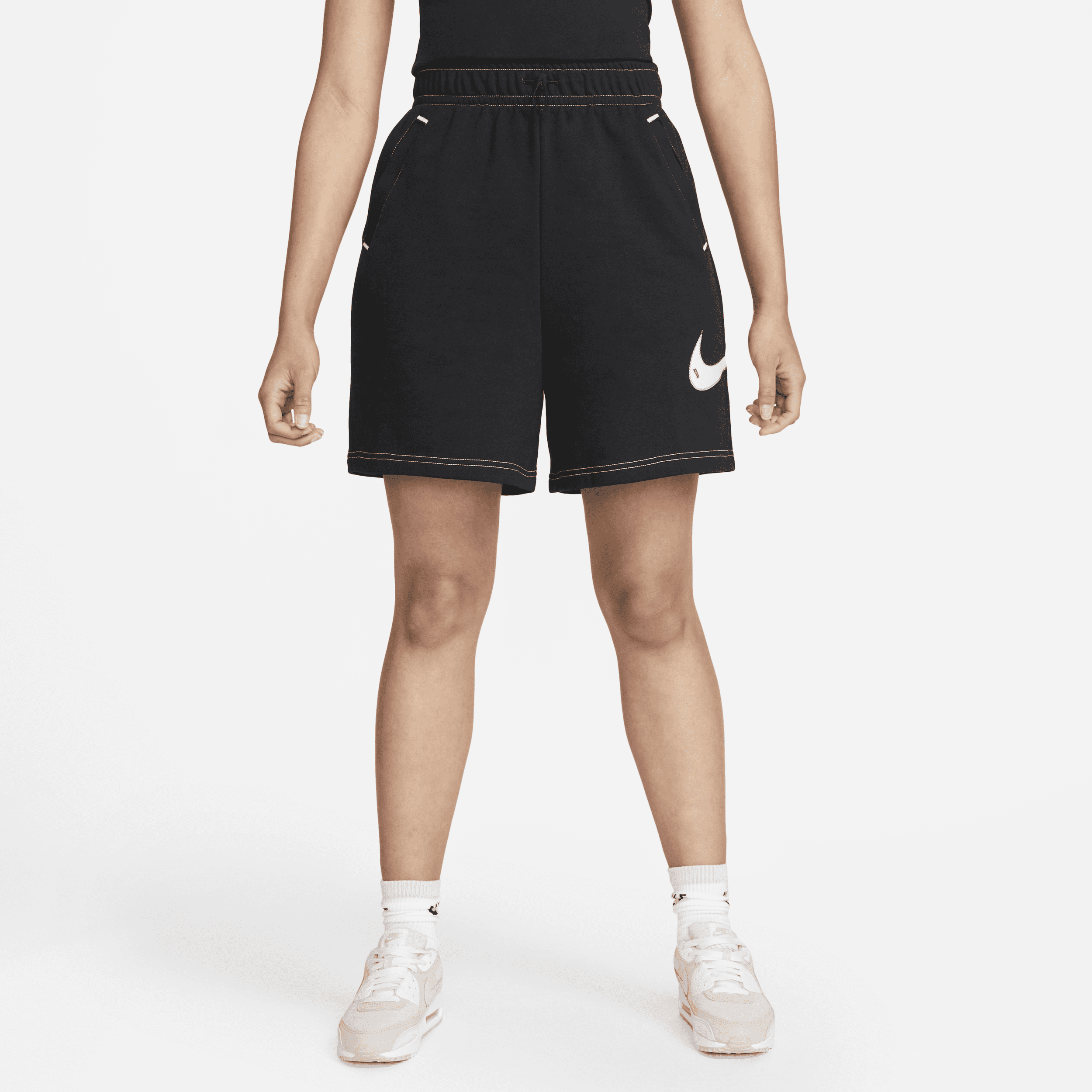 Nike Sportswear Swoosh Baller shorts voor dames - Zwart