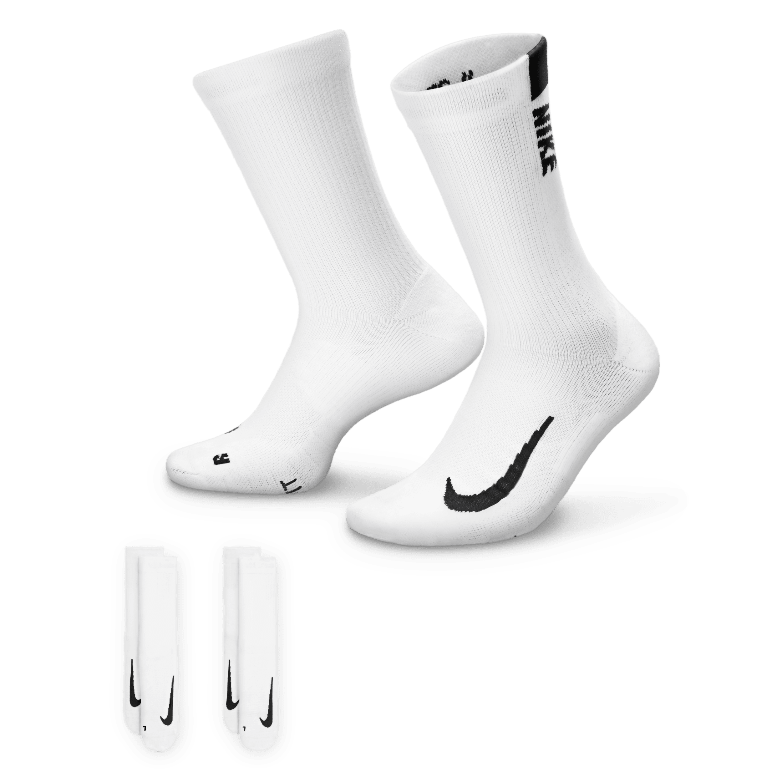 Nike Multiplier-crewstrømper (2 par) - hvid