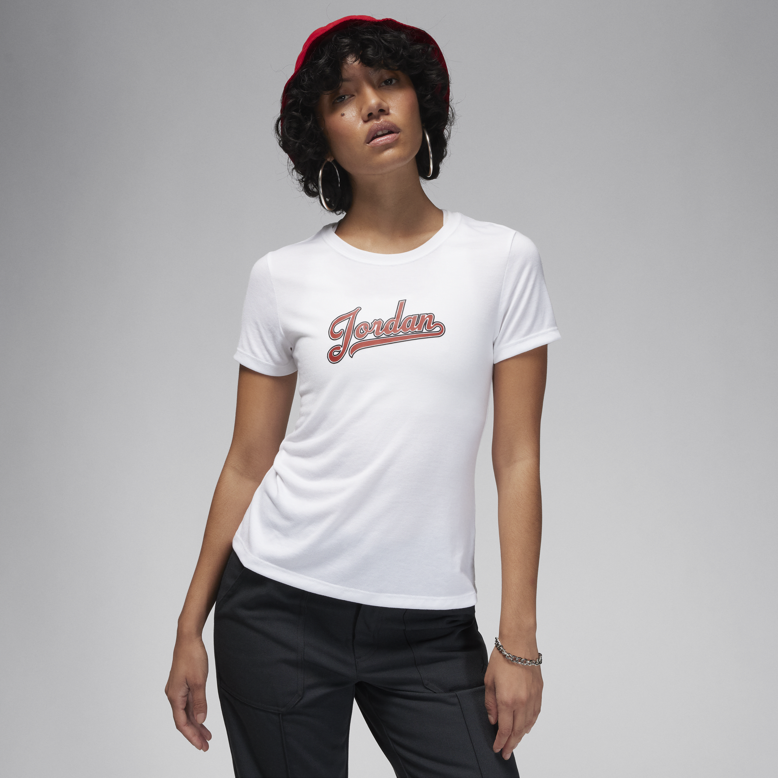 Nike Slank Jordan-T-shirt til kvinder - hvid