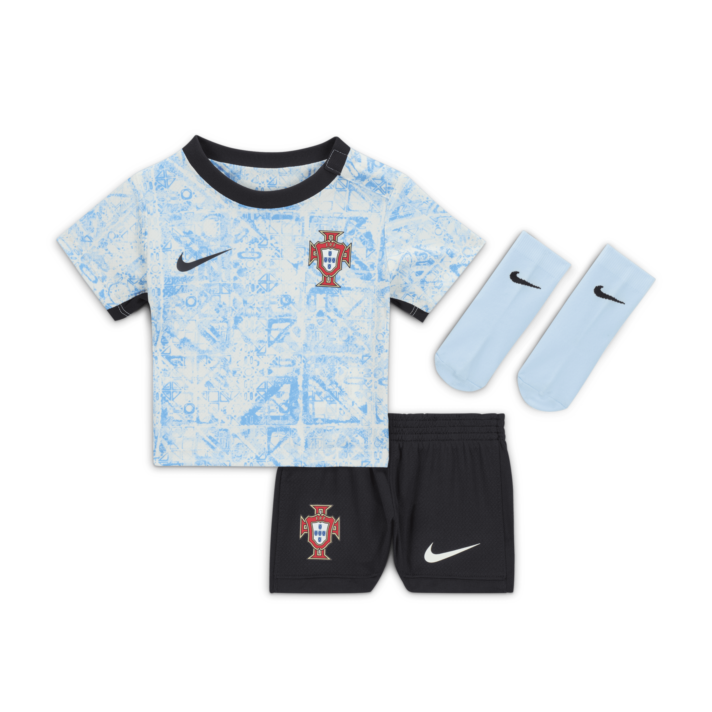 Divisa da calcio replica in 3 pezzi Nike Portogallo 2024 Stadium per bebè e bimbo/a – Away - Bianco