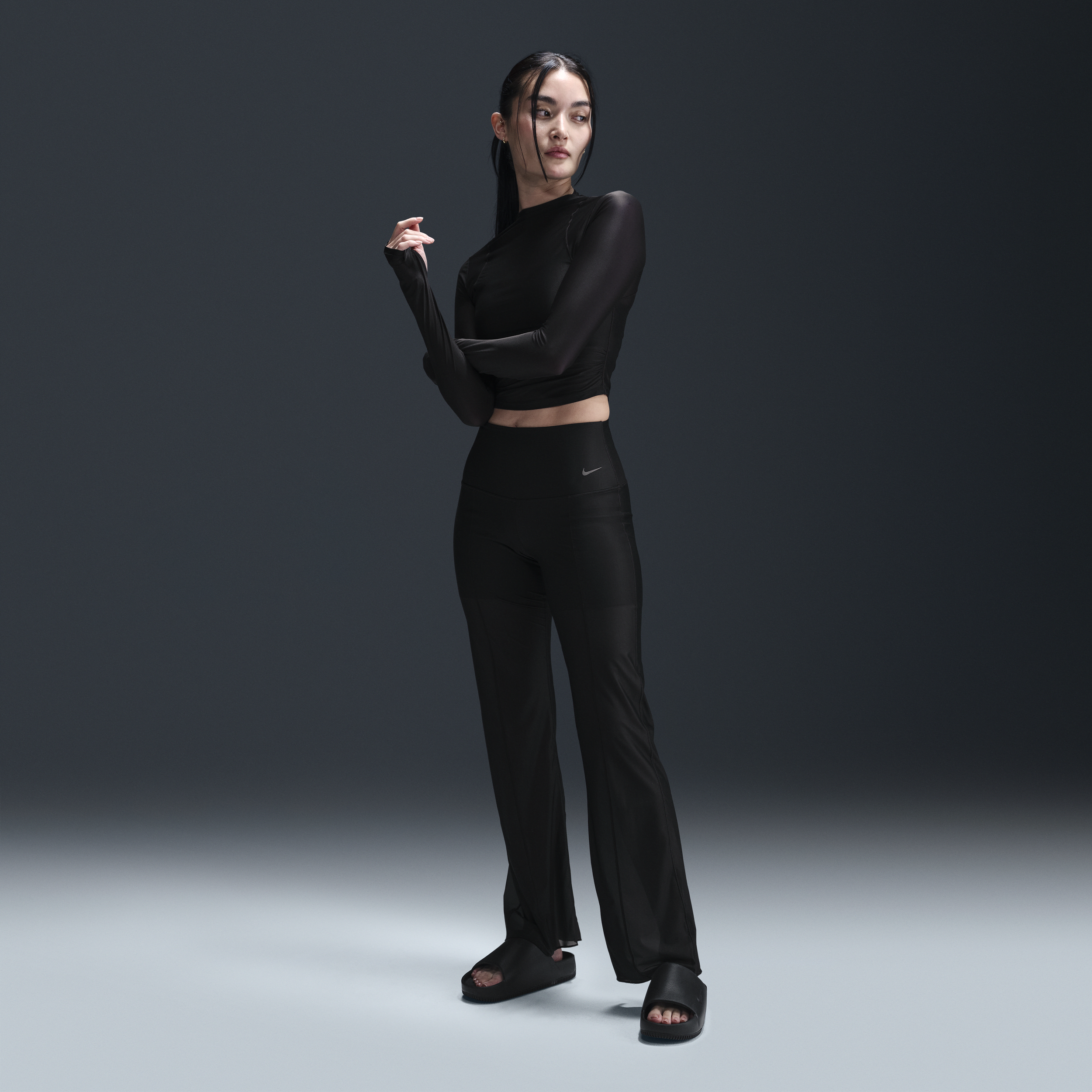 【ナイキ(NIKE)公式ストア】ナイキ ゼンビー シアー ウィメンズ ジェントルサポート ハイウエスト フルレングス パンツ FV7895-010 ブラック 【ナイキ(NIKE)公式ストア】ナイキ ゼンビー シアー ウィメンズ ジェントルサポート ハイウエスト フルレングス パンツ FV7895-010 ブラック