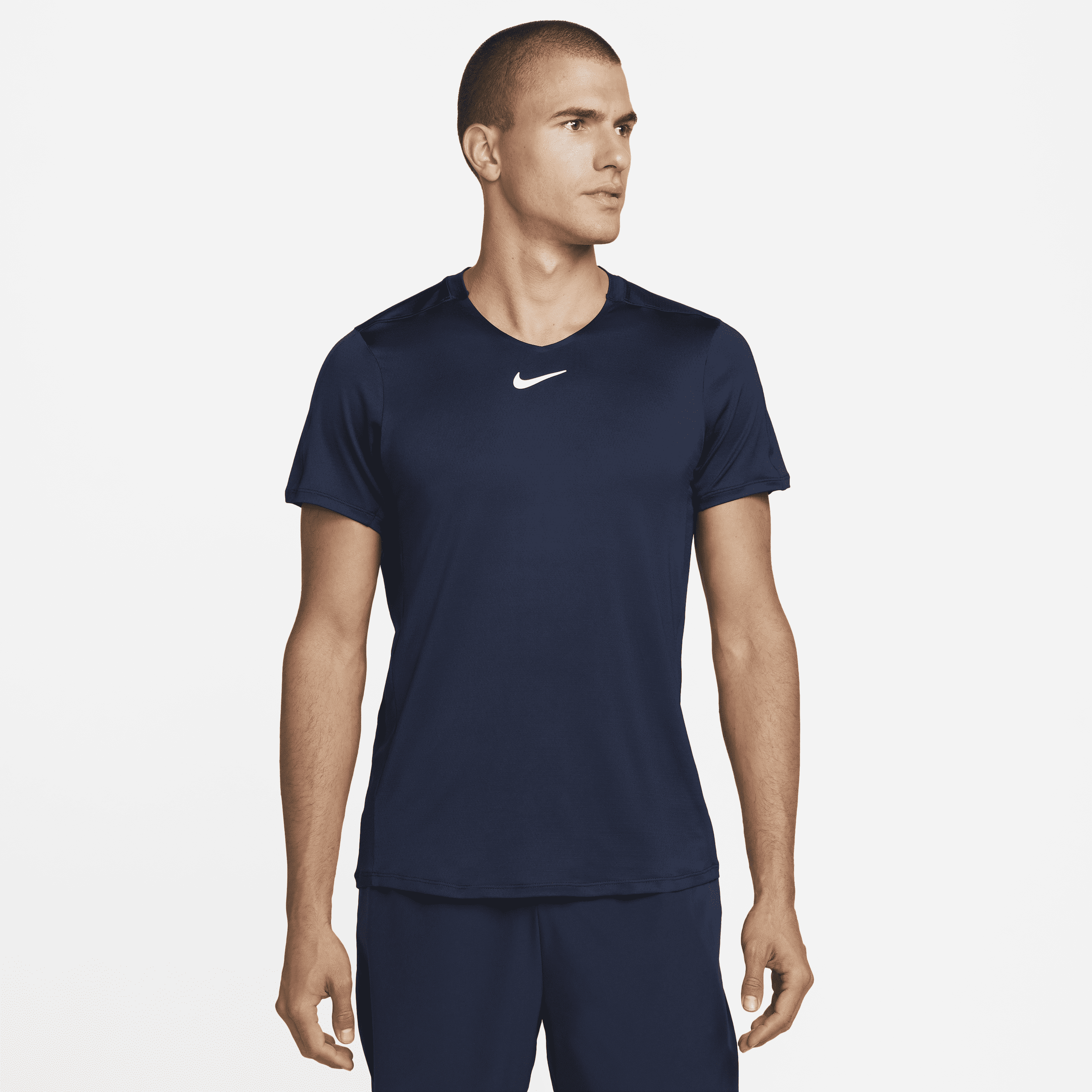 NikeCourt Dri-FIT Advantage-tennistrøje til mænd - blå