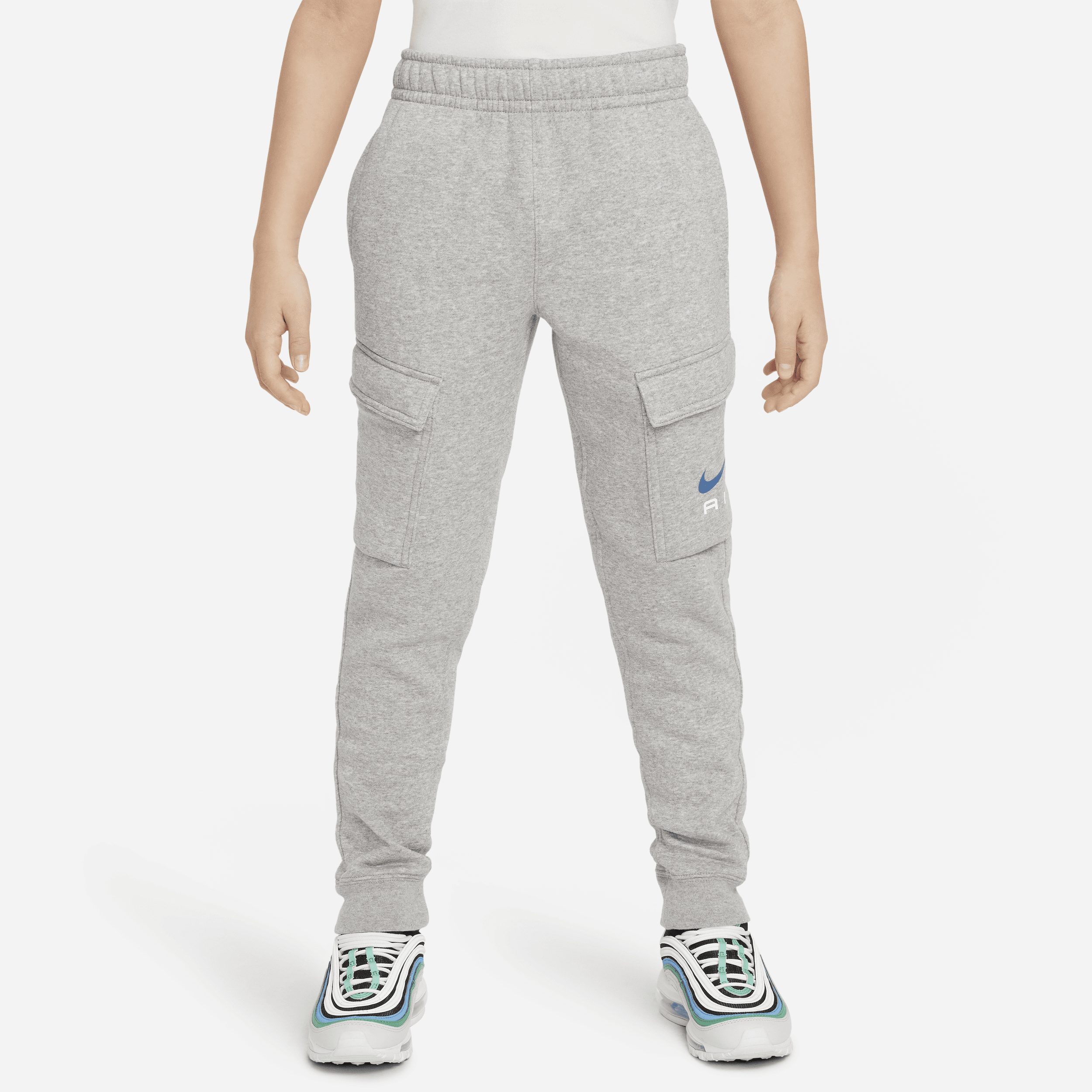 Pantaloni cargo in fleece Nike Air – Ragazzi - Grigio