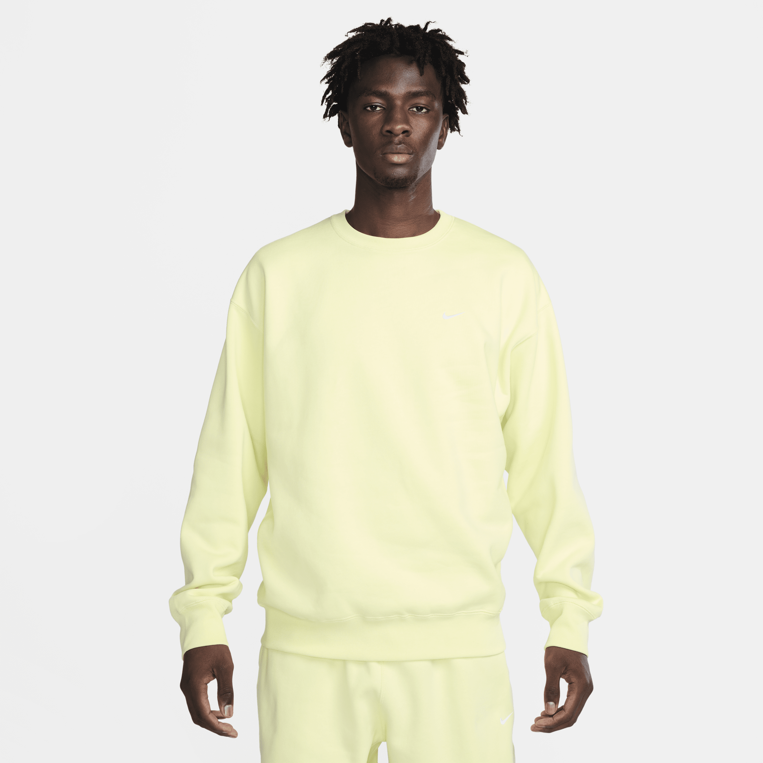 Nike Solo Swoosh-crewtrøje i fleece til mænd - grøn