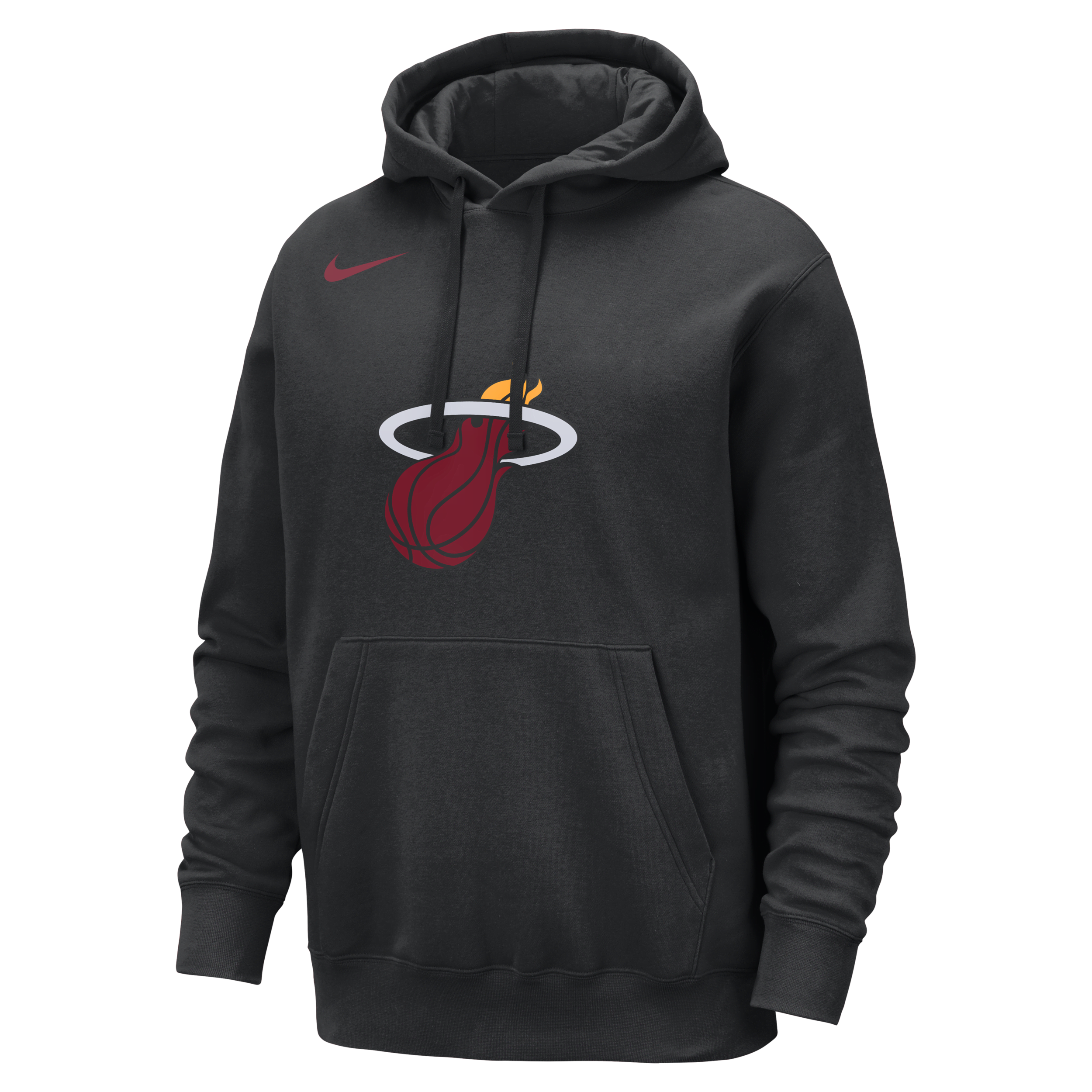 Felpa pullover con cappuccio Miami Heat Club Nike NBA – Uomo - Nero