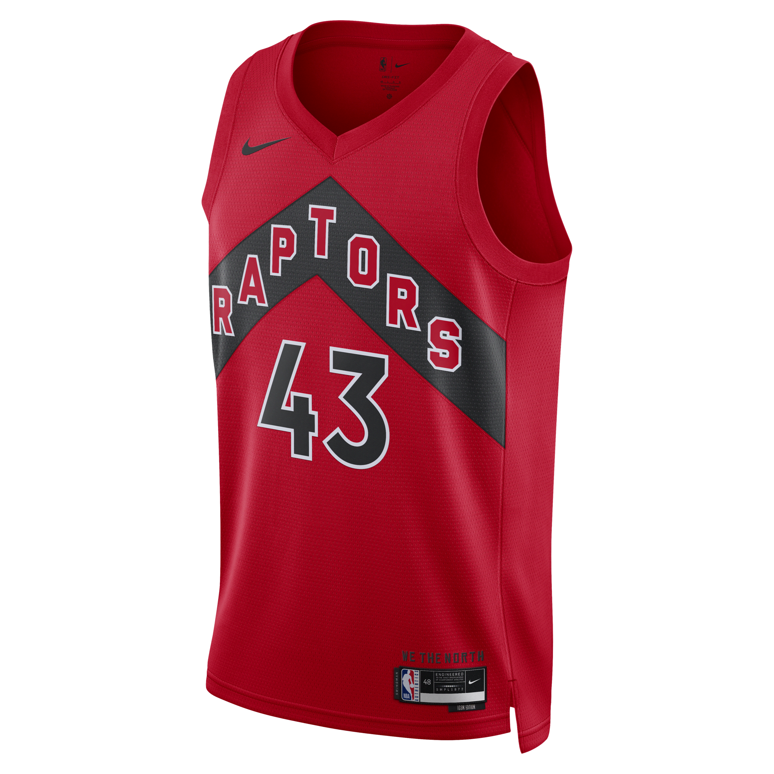 Toronto Raptors Icon Edition 2022/23 Nike Dri-FIT NBA Swingman-trøje til mænd - rød