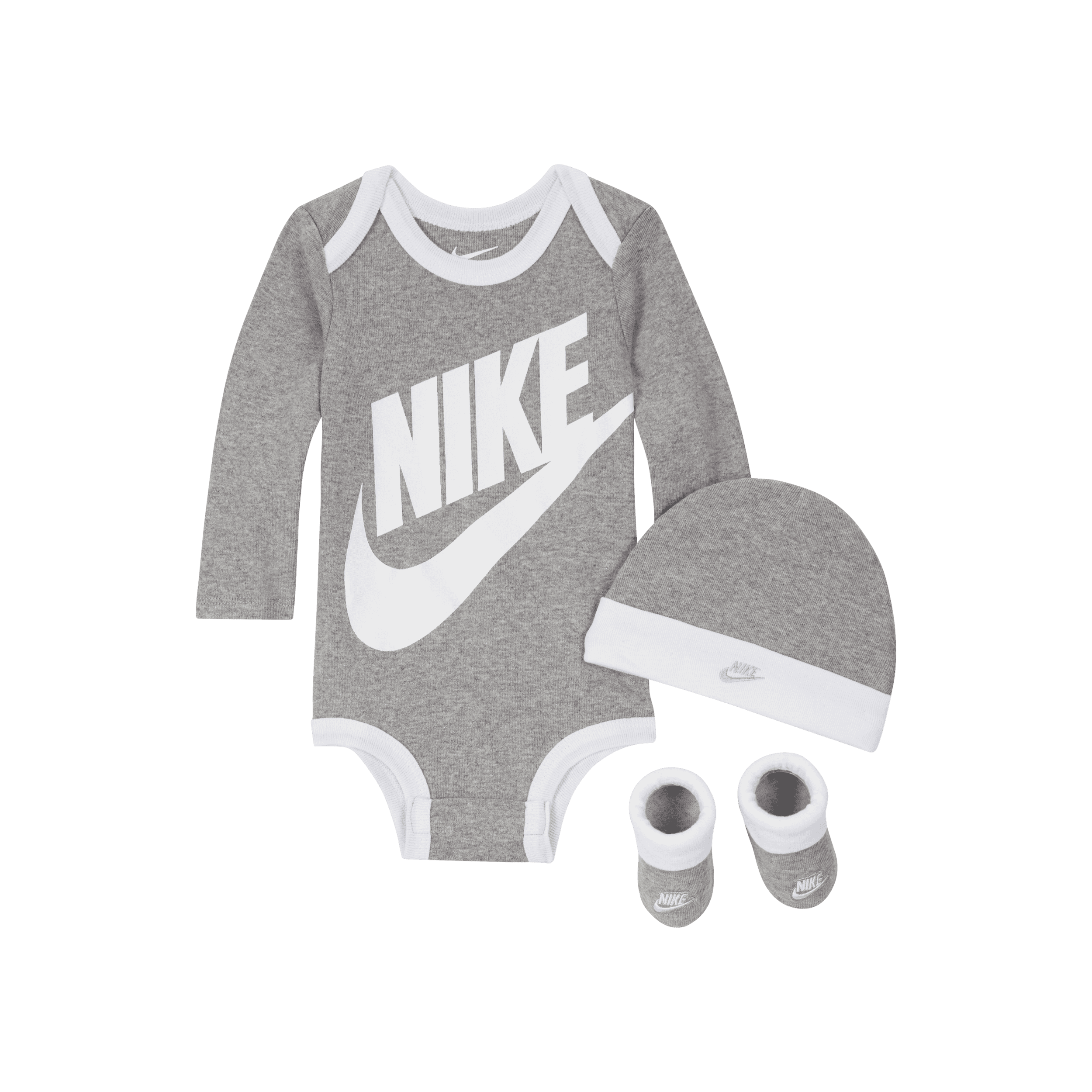 Nike-sæt i tre dele til babyer (0-6 M) - grå