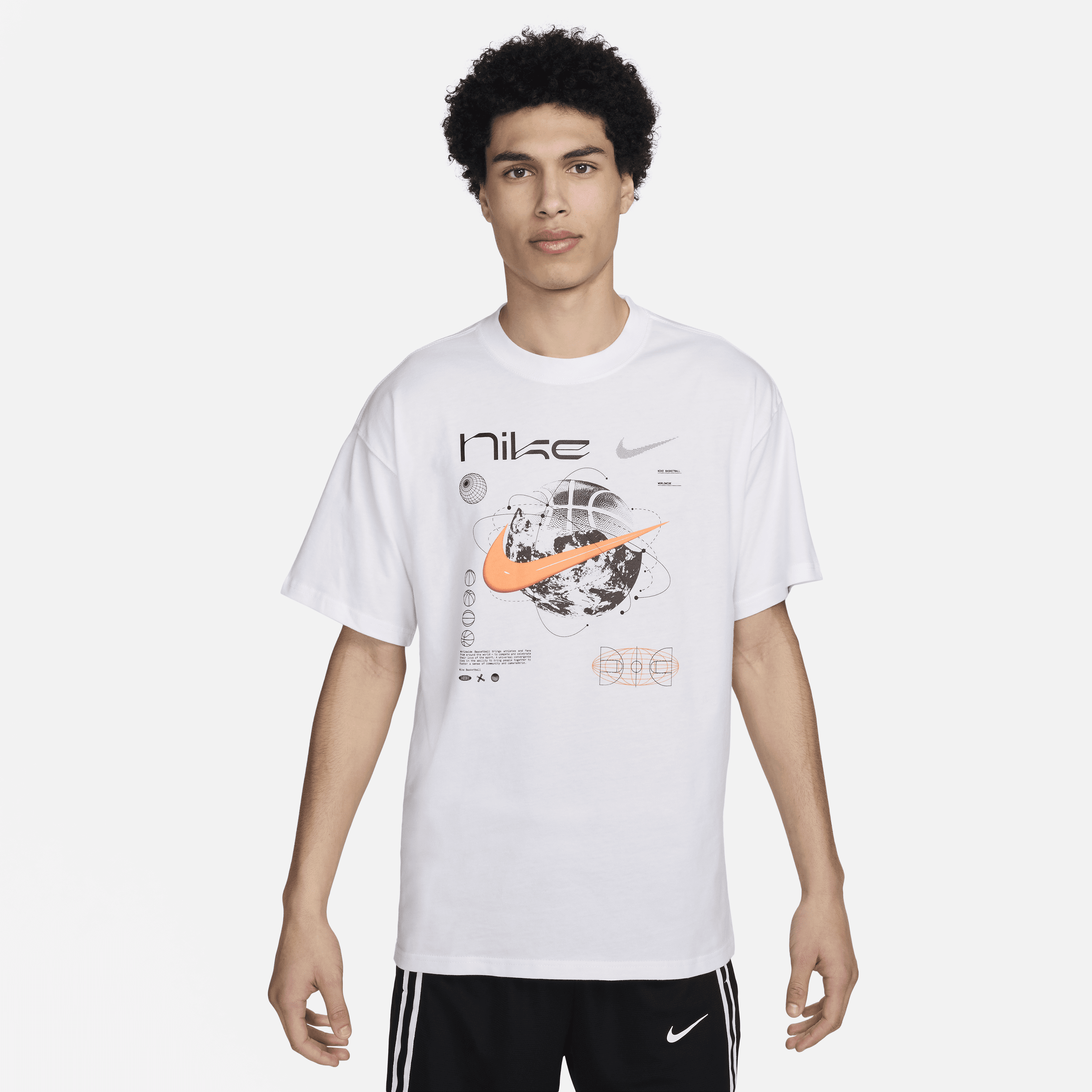 Nike Max90-basketball-T-shirt til mænd - hvid