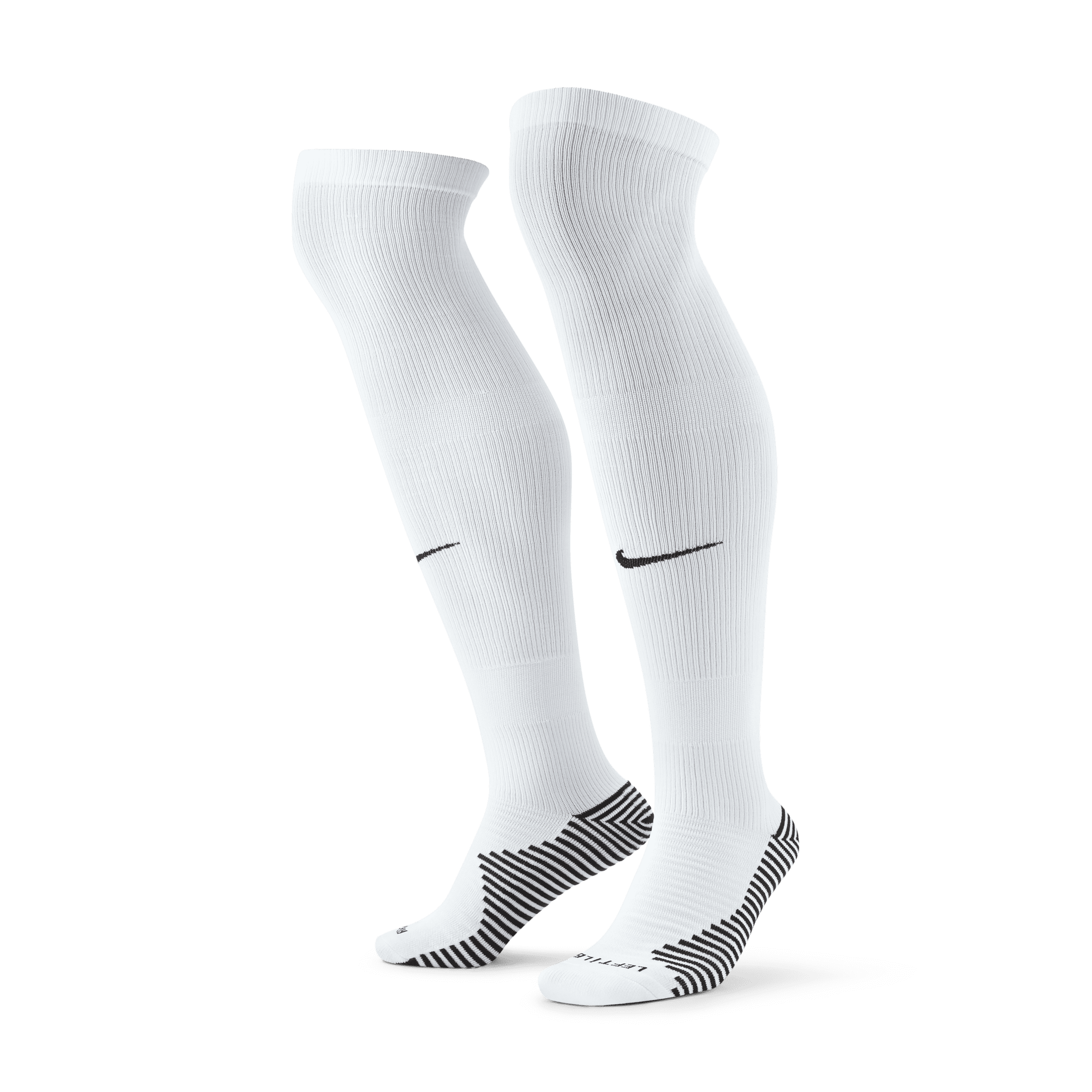Knælange Nike MatchFit-fodboldstrømper - hvid