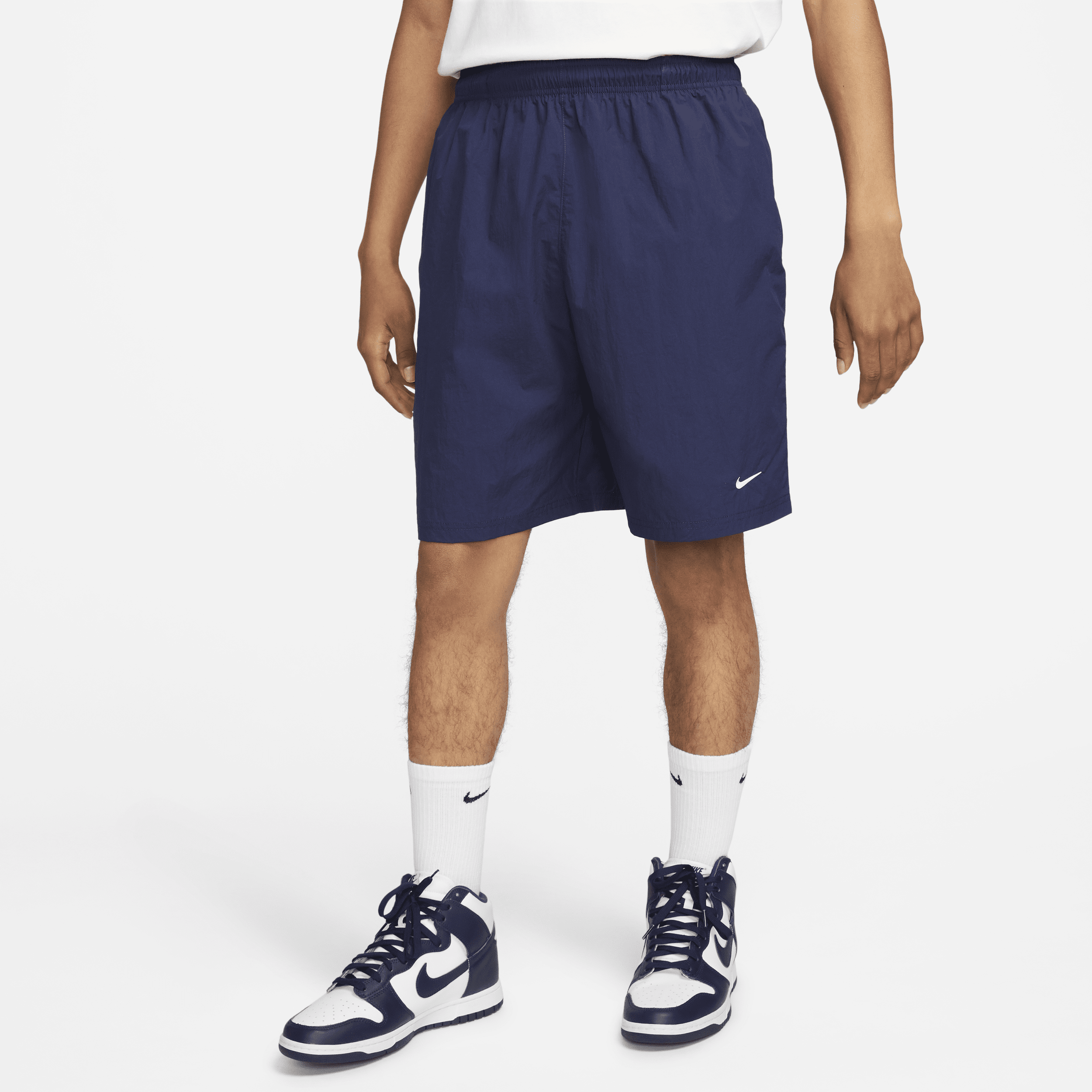 Vævede Nike Solo Swoosh-shorts til mænd - blå