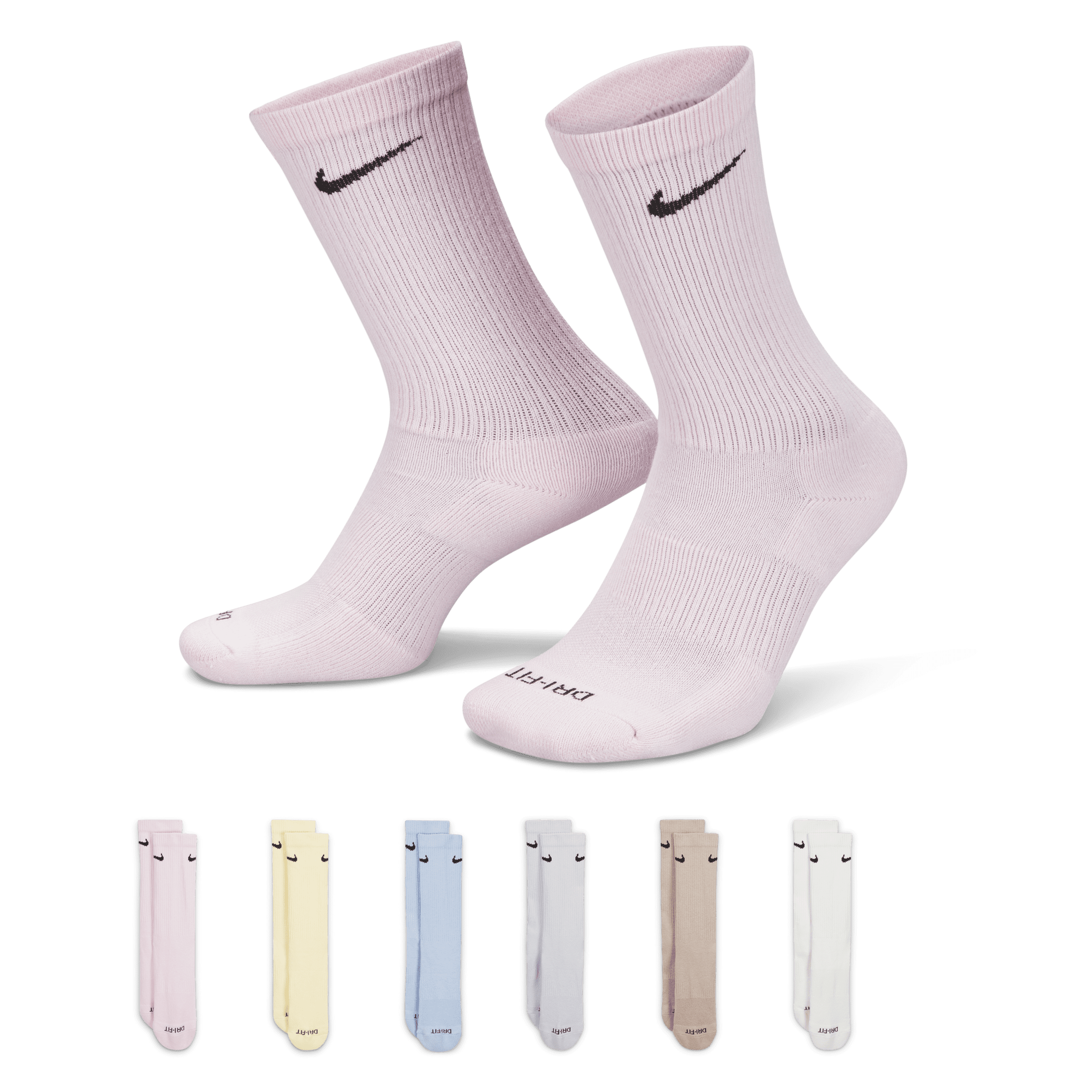 Nike Everyday Plus Cushioned Calcetines largos de entrenamiento (6 pares) - Multicolor