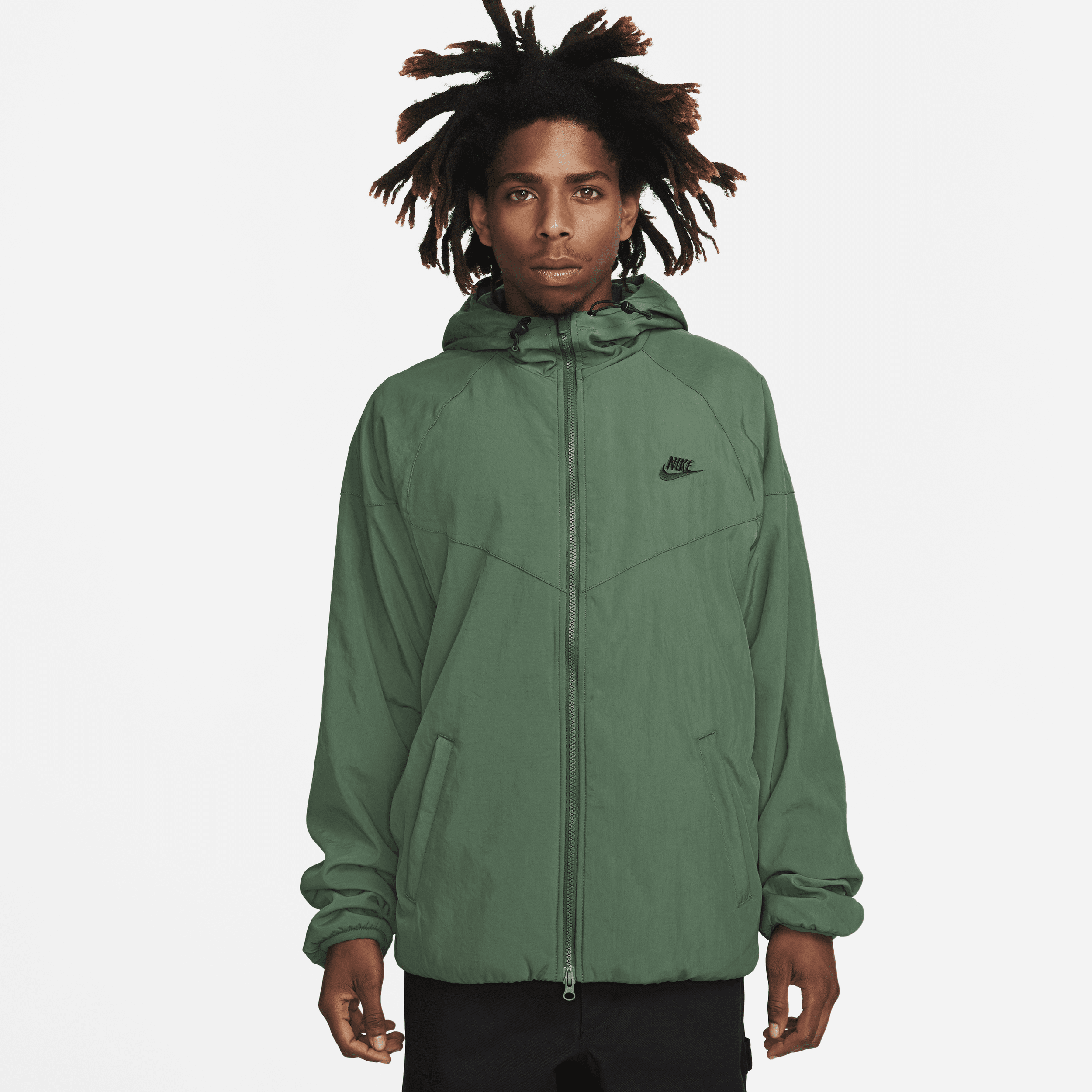 Giacca ampia con cappuccio Nike Sportswear Windrunner – Uomo - Verde