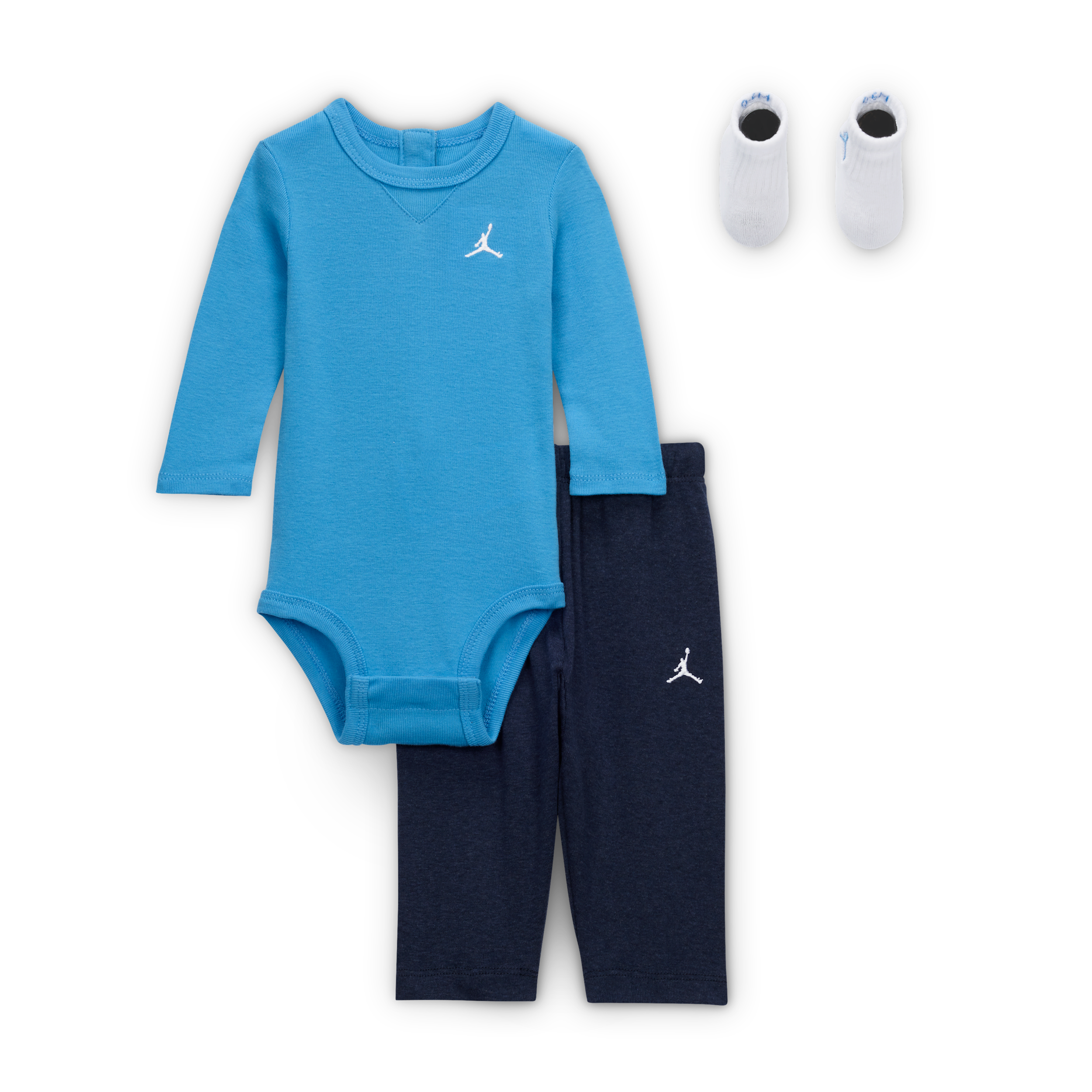 【ナイキ(NIKE)公式ストア】ジョーダン ベビー エッセンシャル ロングスリーブ ボディスーツ ボックス セット IO3146-473 ブルー 【ナイキ(NIKE)公式ストア】ジョーダン ベビー エッセンシャル ロングスリーブ ボディスーツ ボックス セット IO3146-473 ブルー
