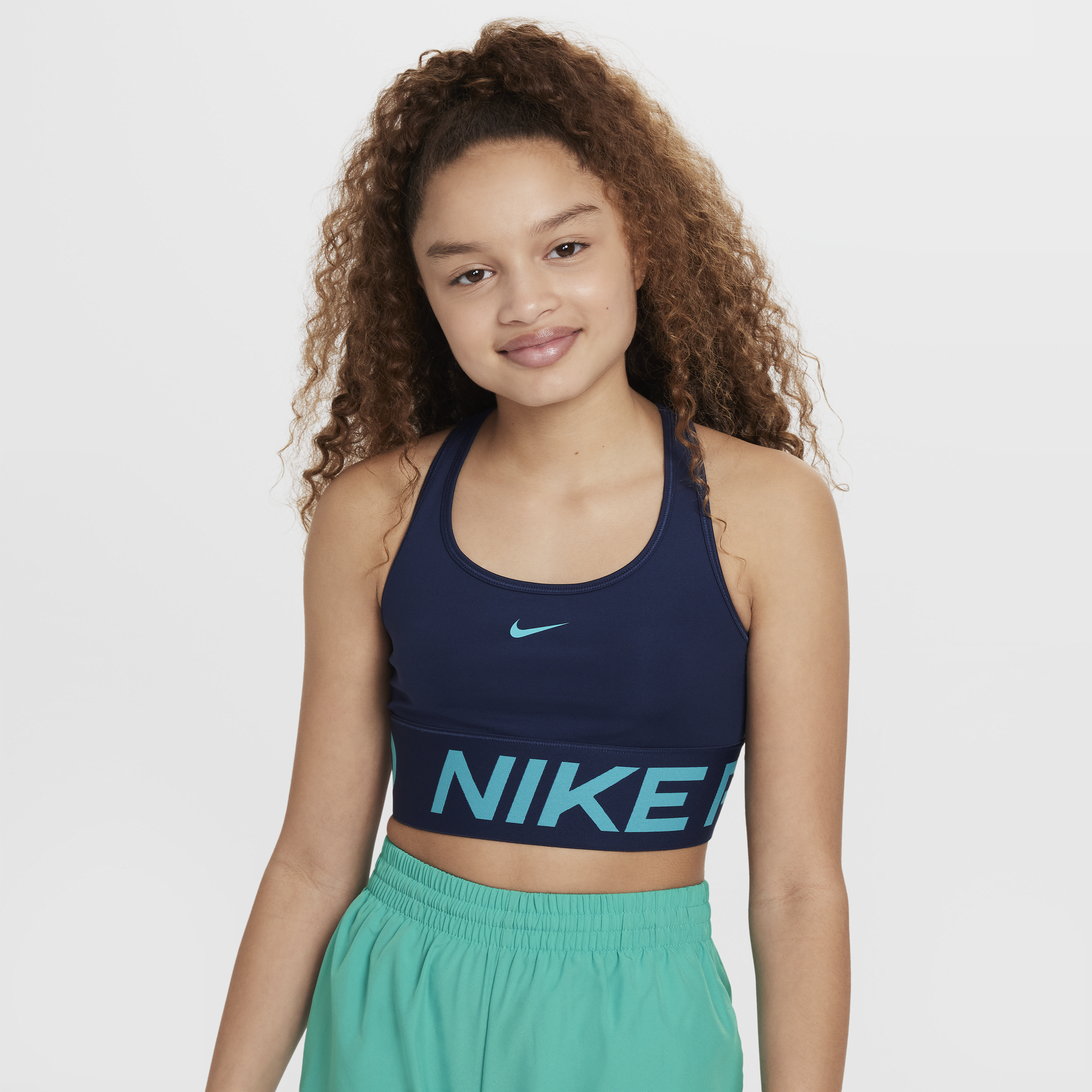Nike Swoosh sport-bh voor meisjes - Blauw