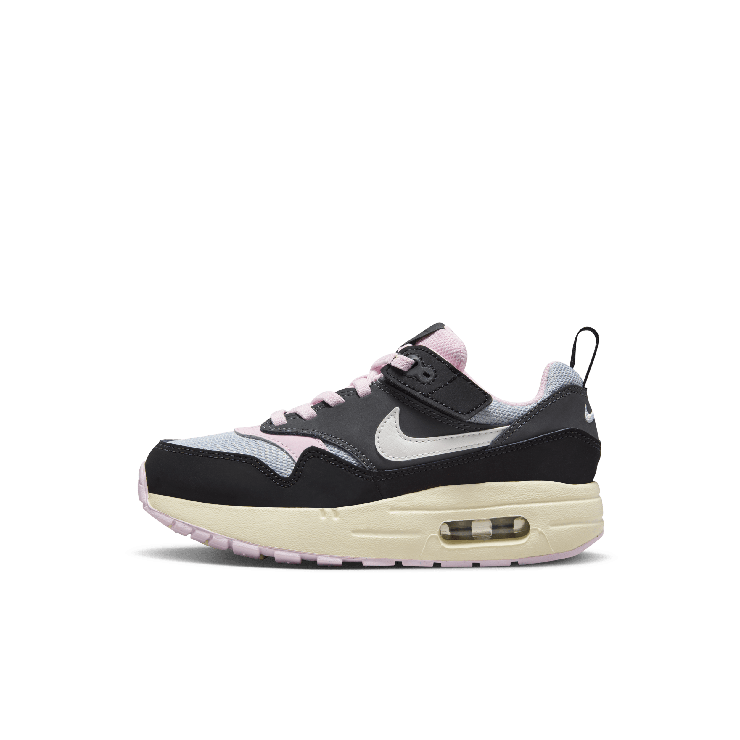 Nike Air Max 1 EasyOn-sko til mindre børn - sort