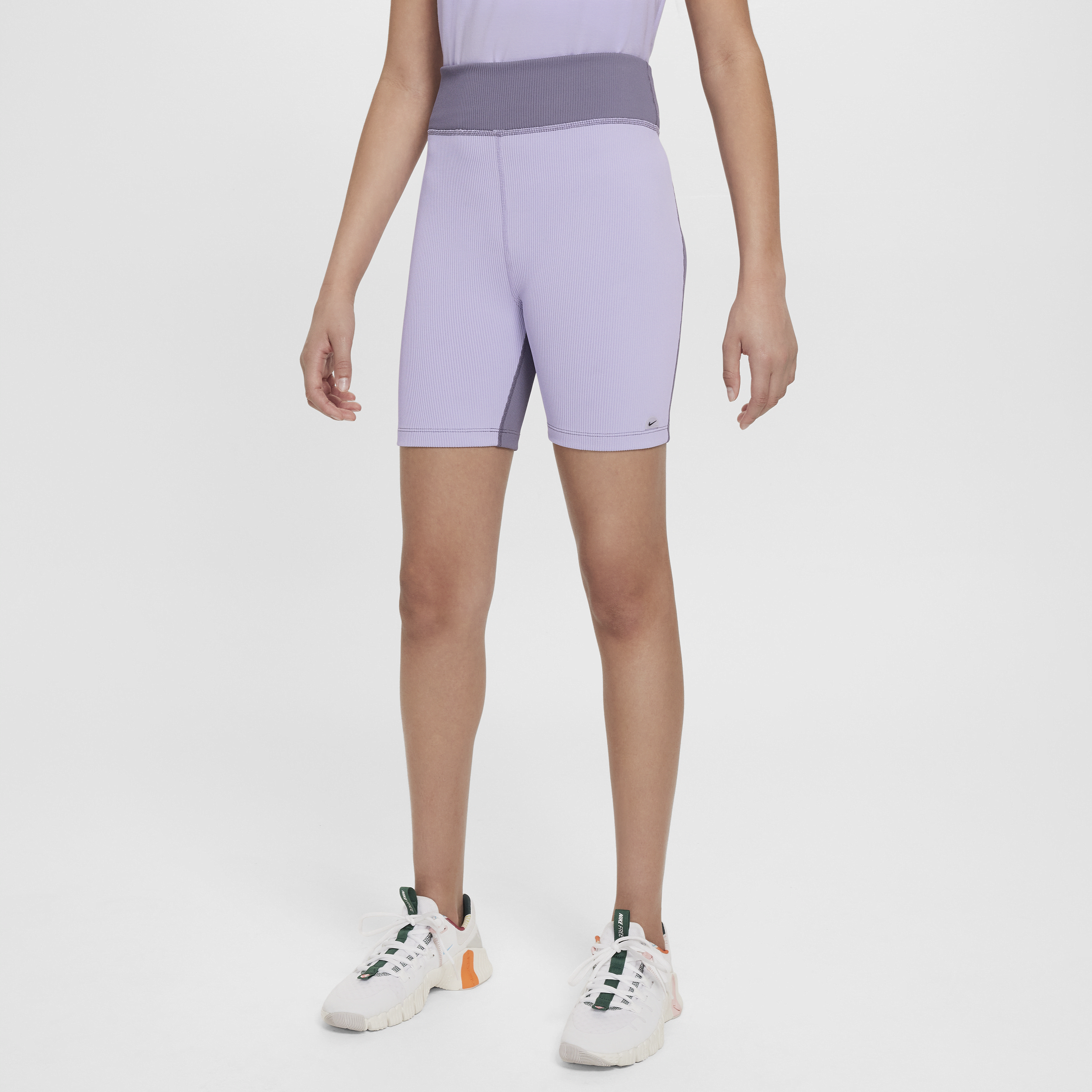 Nike One Dri-FIT-cykelshorts til piger - lilla