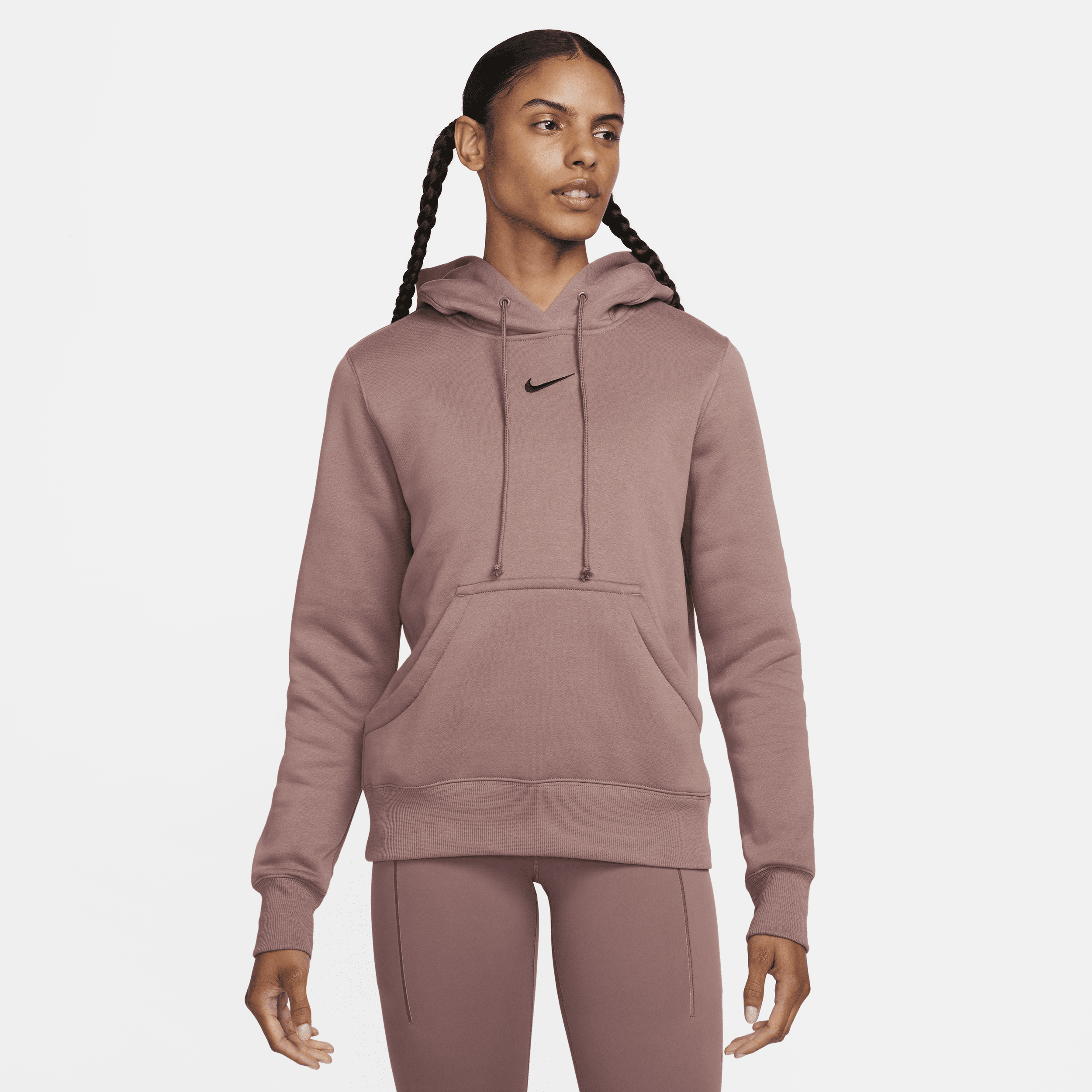 Nike Sportswear Phoenix Fleece-pullover-hættetrøje til kvinder - lilla