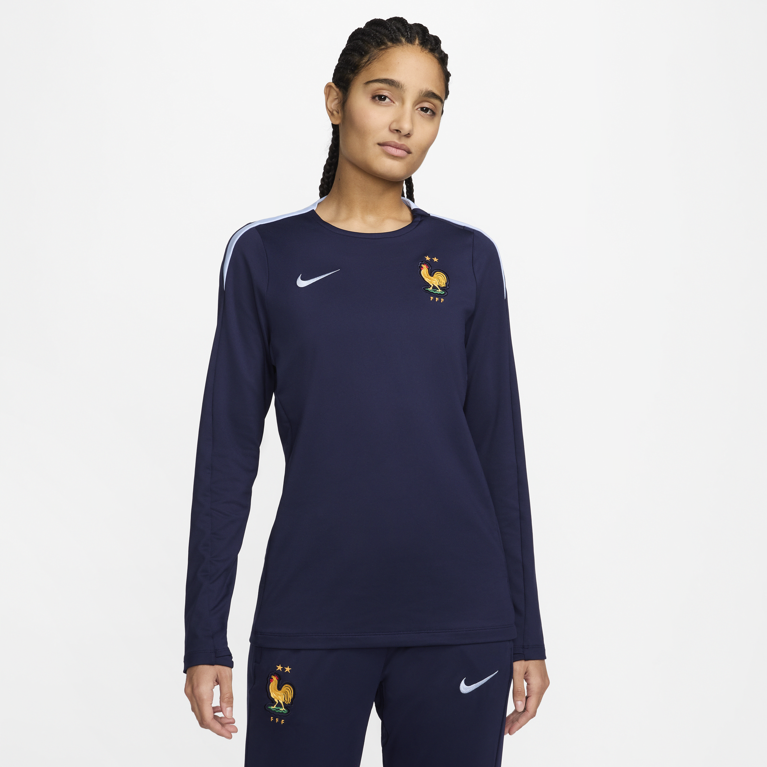 Maglia da calcio a girocollo Nike Dri-FIT FFF Strike – Donna - Blu