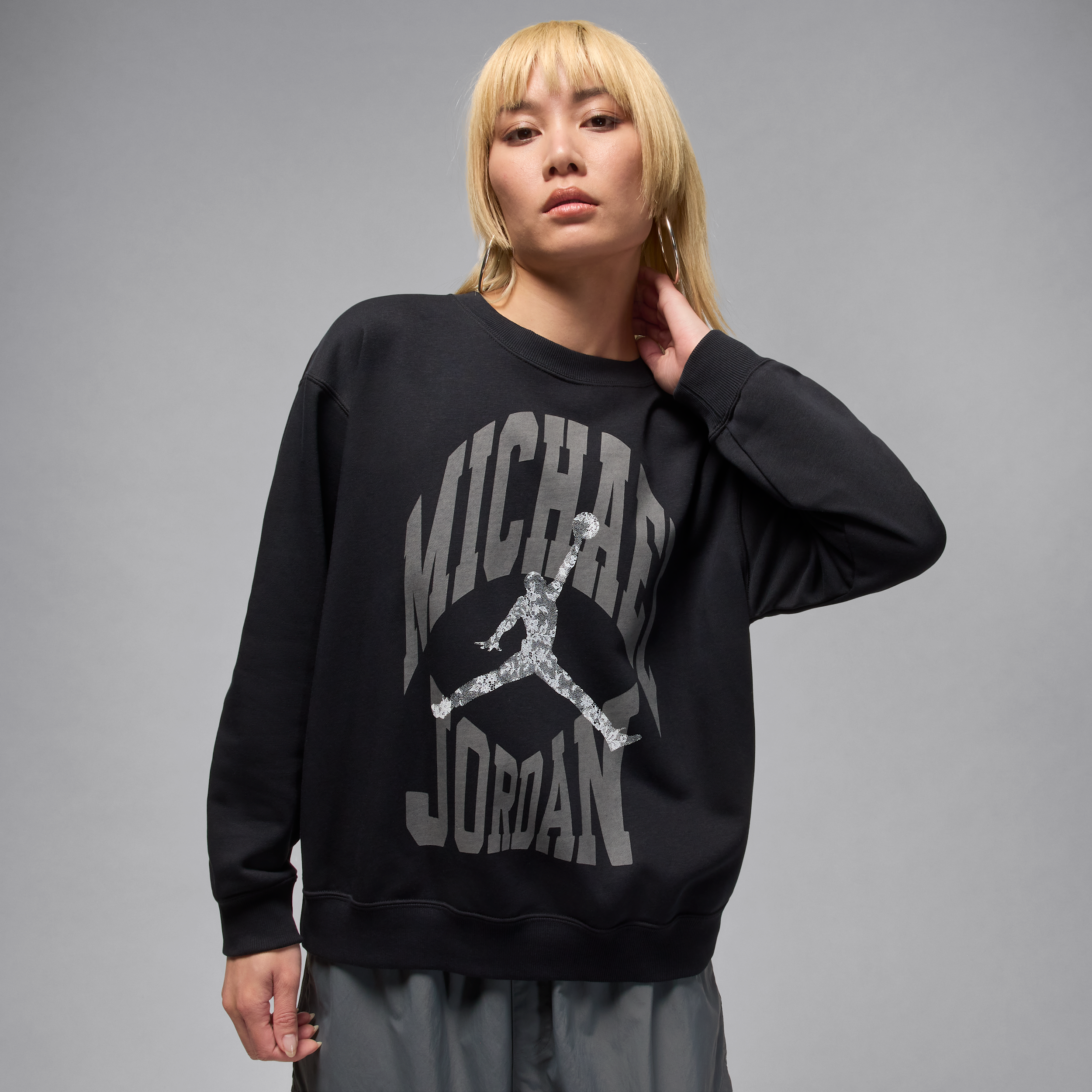 【ナイキ(NIKE)公式ストア】ジョーダン ブルックリン フリース ウィメンズ クルーネック スウェットシャツ HV0236-010 ブラック 【ナイキ(NIKE)公式ストア】ジョーダン ブルックリン フリース ウィメンズ クルーネック スウェットシャツ HV0236-010 ブラック