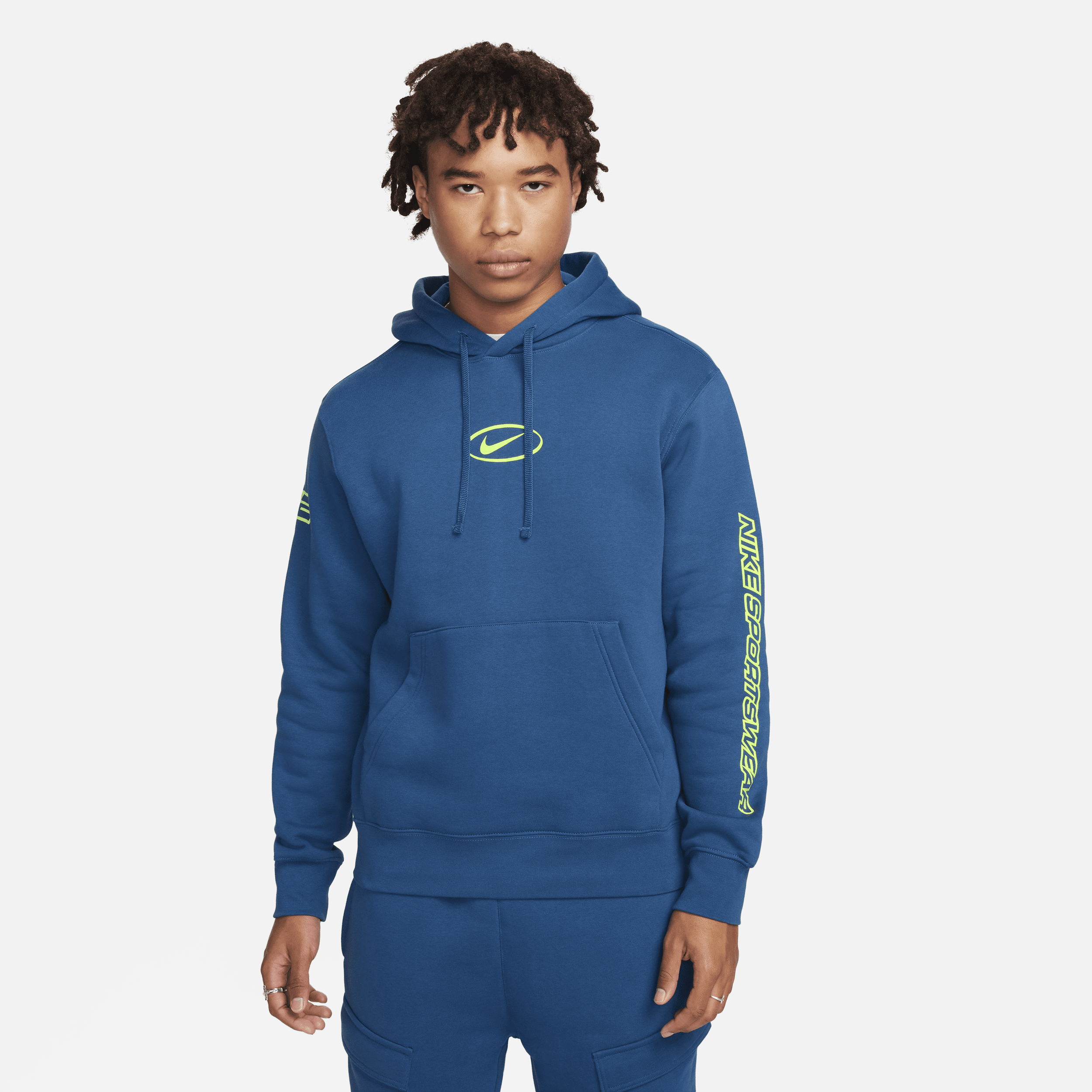 Felpa pullover con cappuccio Nike Sportswear - Uomo - Blu