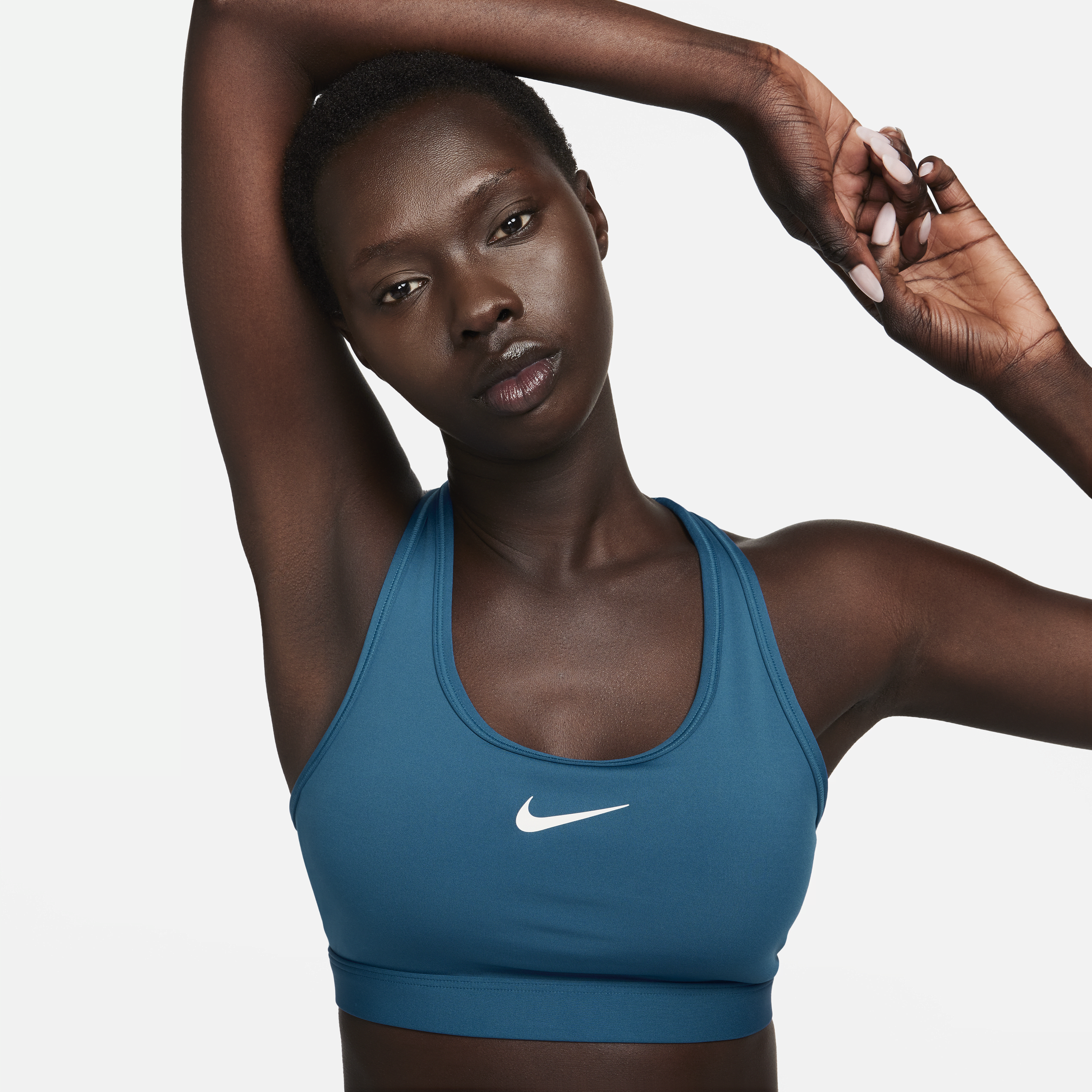 Nike Swoosh Medium Support-sports-bh med indlæg til kvinder - blå