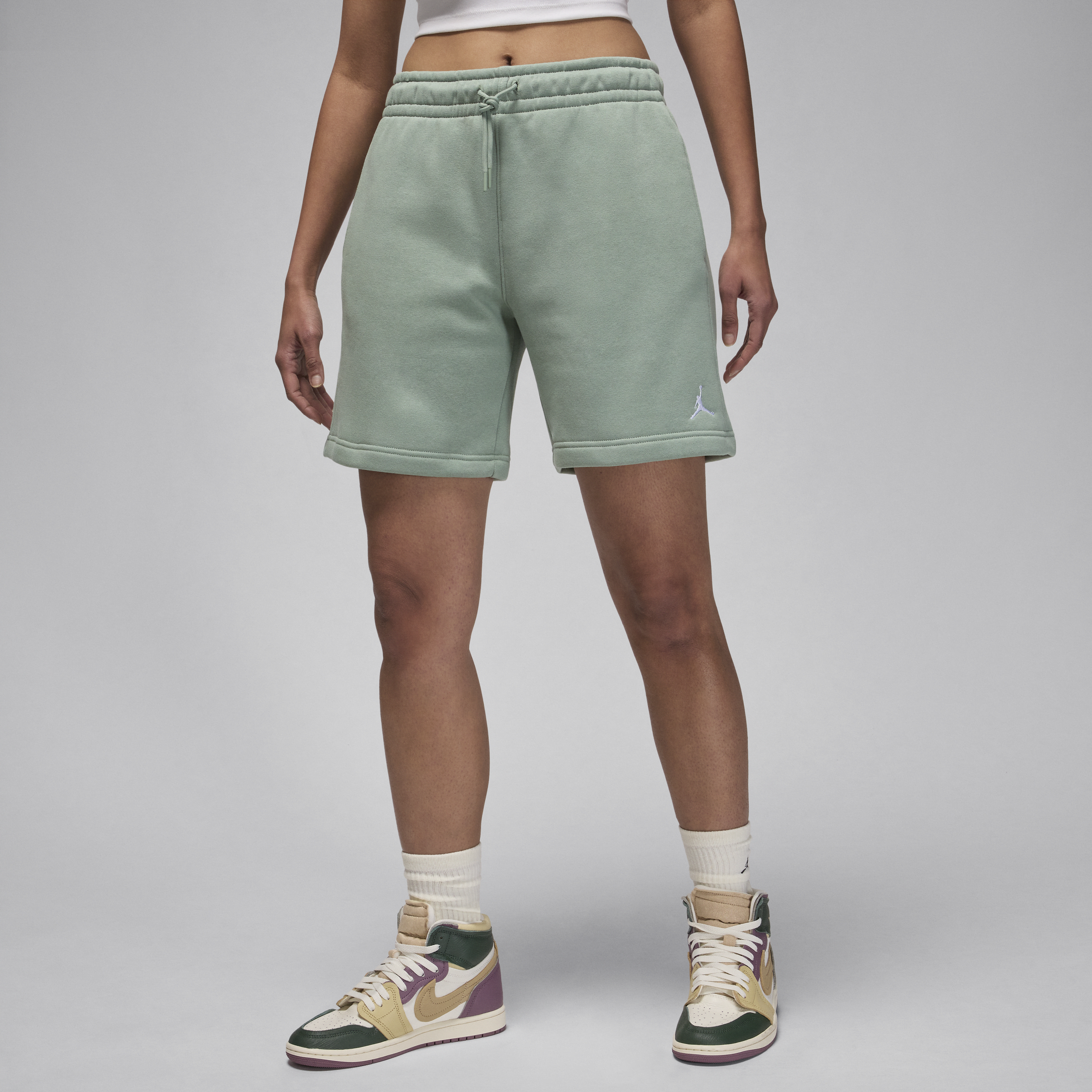 Jordan Brooklyn Fleece Pantalón corto - Mujer - Verde