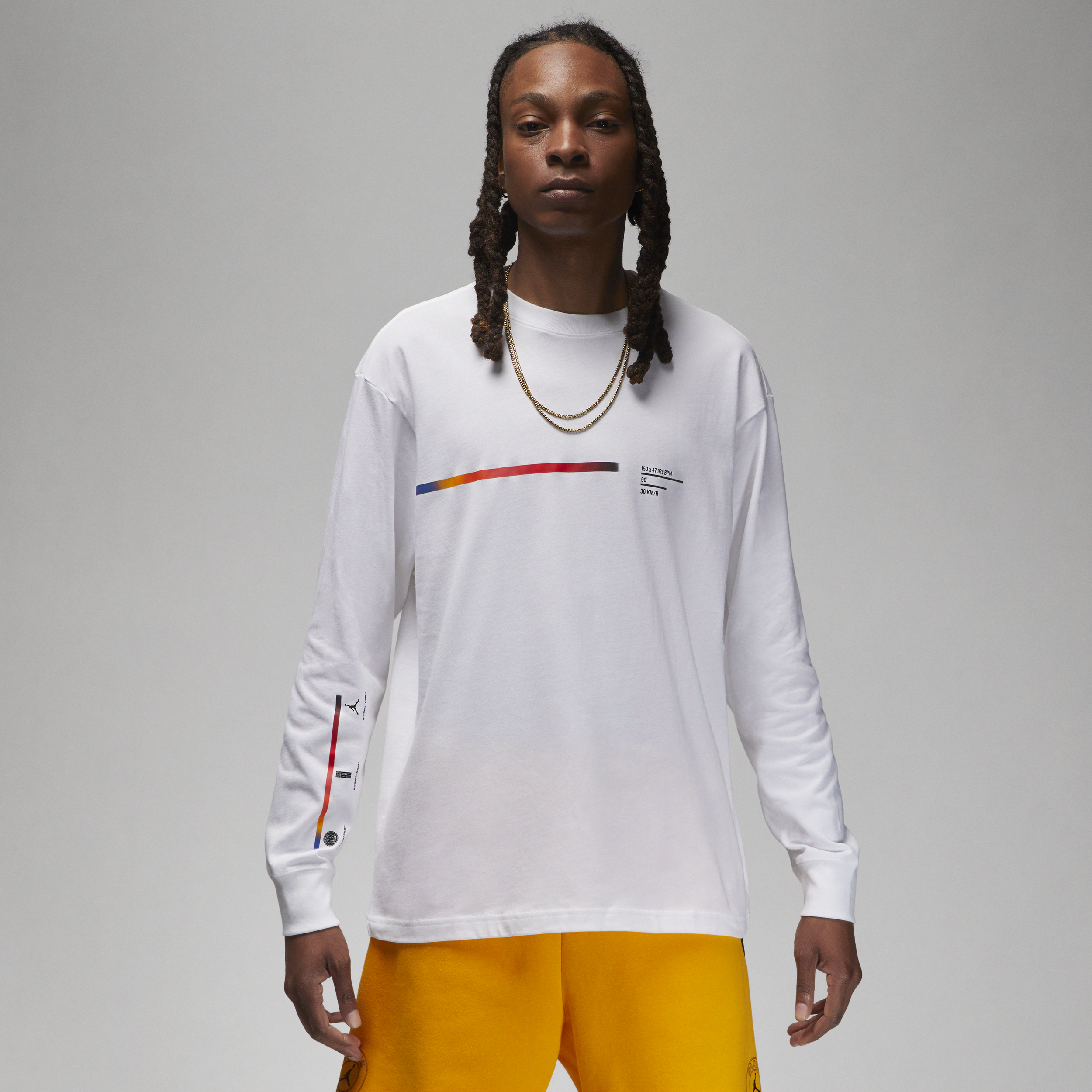 Nike Langærmet Jordan Wings Paris 85-T-shirt til mænd - hvid