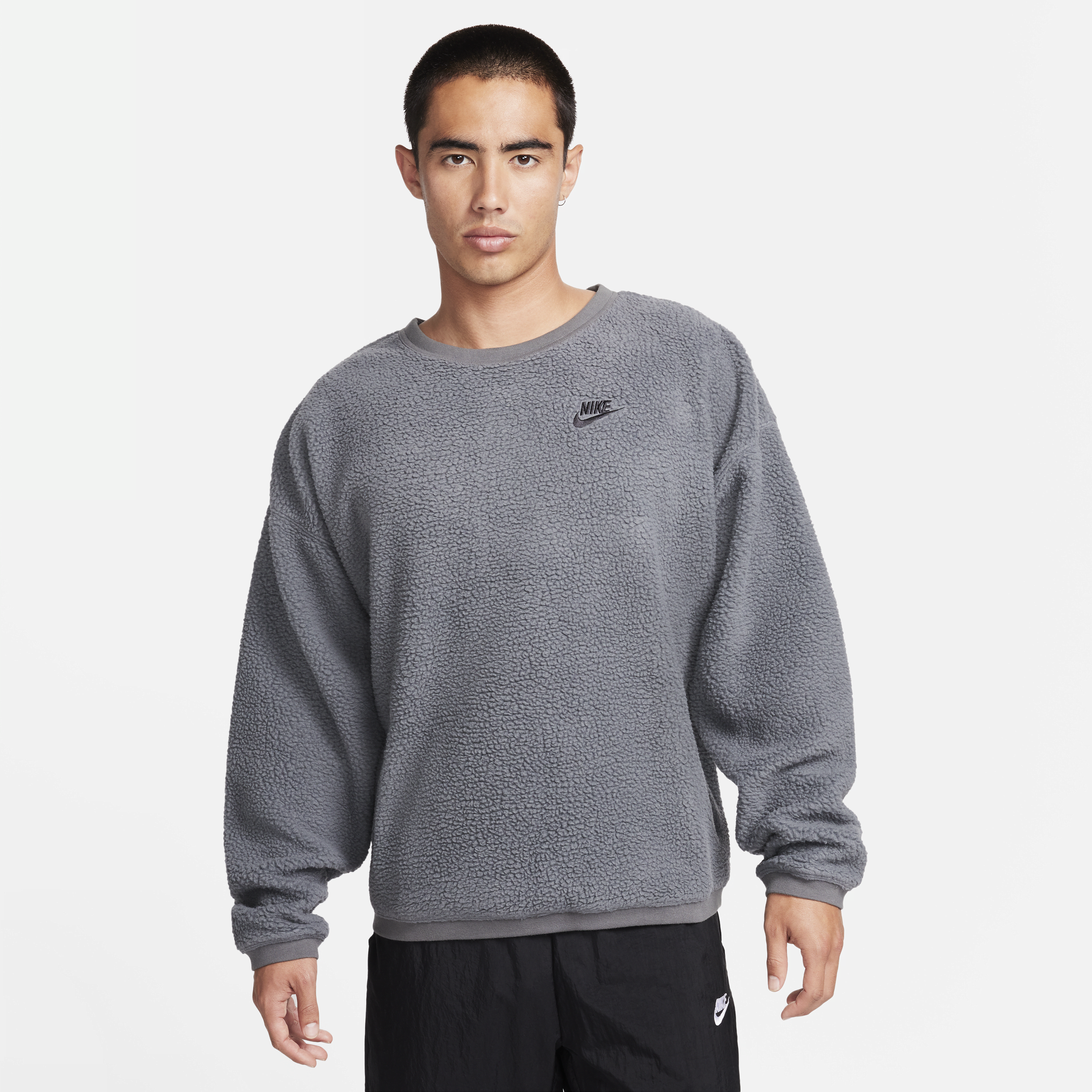 【ナイキ(NIKE)公式ストア】ナイキ クラブ フリース メンズ ウィンタライズド クルー FB8379-068 グレー 【ナイキ(NIKE)公式ストア】ナイキ クラブ フリース メンズ ウィンタライズド クルー FB8379-068 グレー