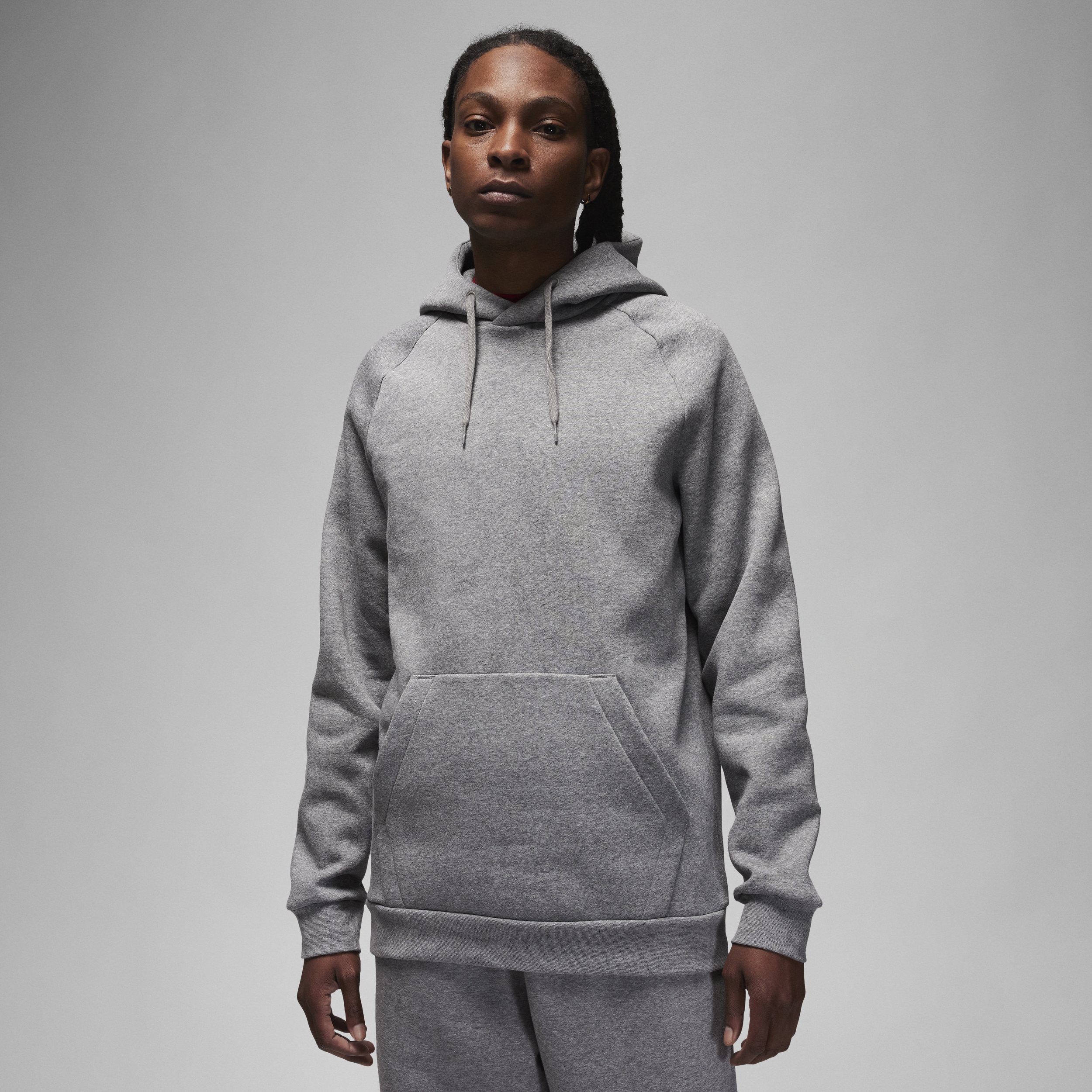 Nike Felpa pullover in fleece con cappuccio Jordan – Uomo - Grigio
