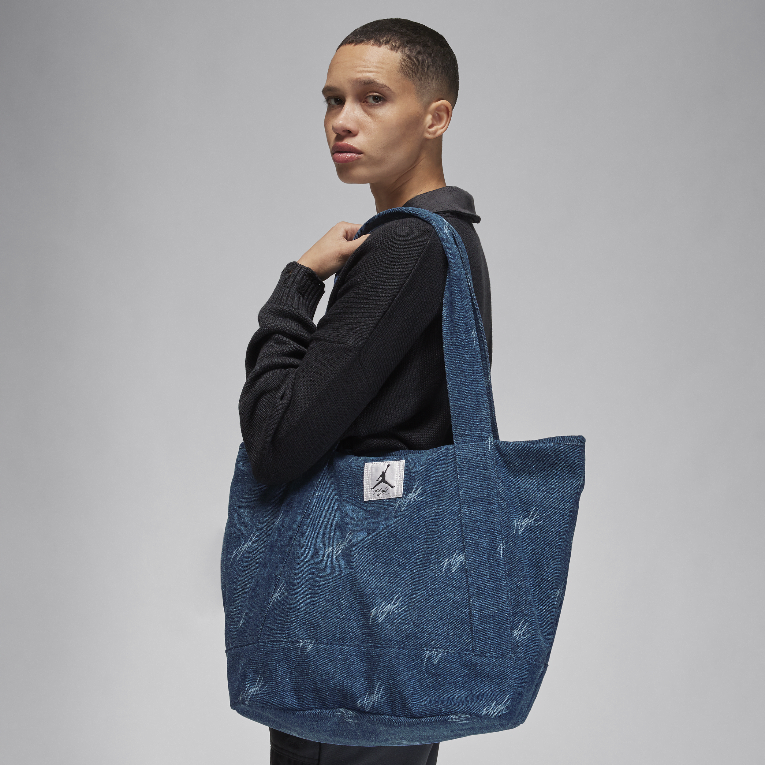 Nike Jordan Jordan Flight Denim Tote Bag (38L) - Blue - Cotton