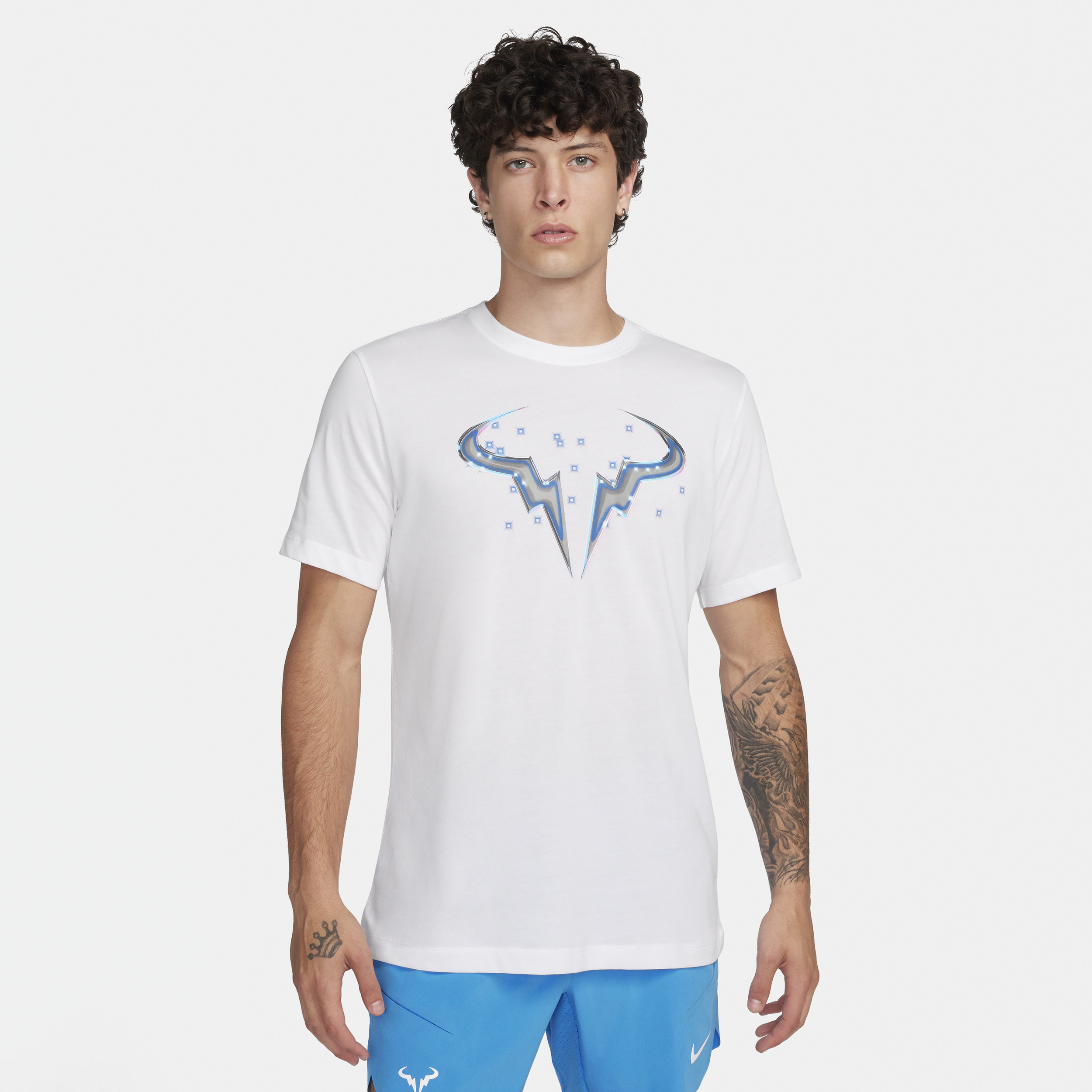 Rafa NikeCourt Dri-FIT-T-shirt til mænd - hvid