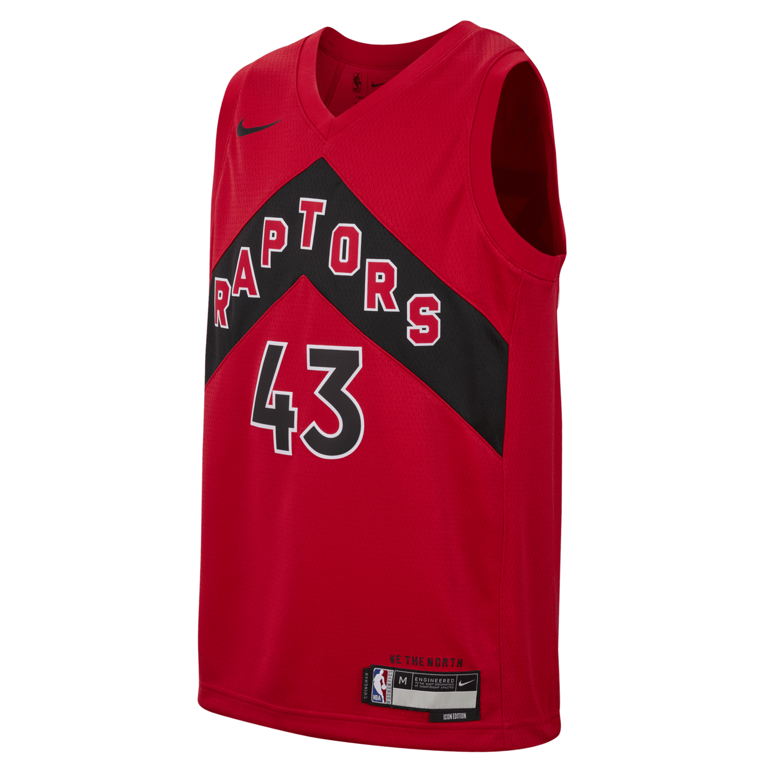Pascal Siakam Toronto Raptors Icon Edition 2022/23-Nike Dri-FIT NBA Swingman-trøje til større børn - rød