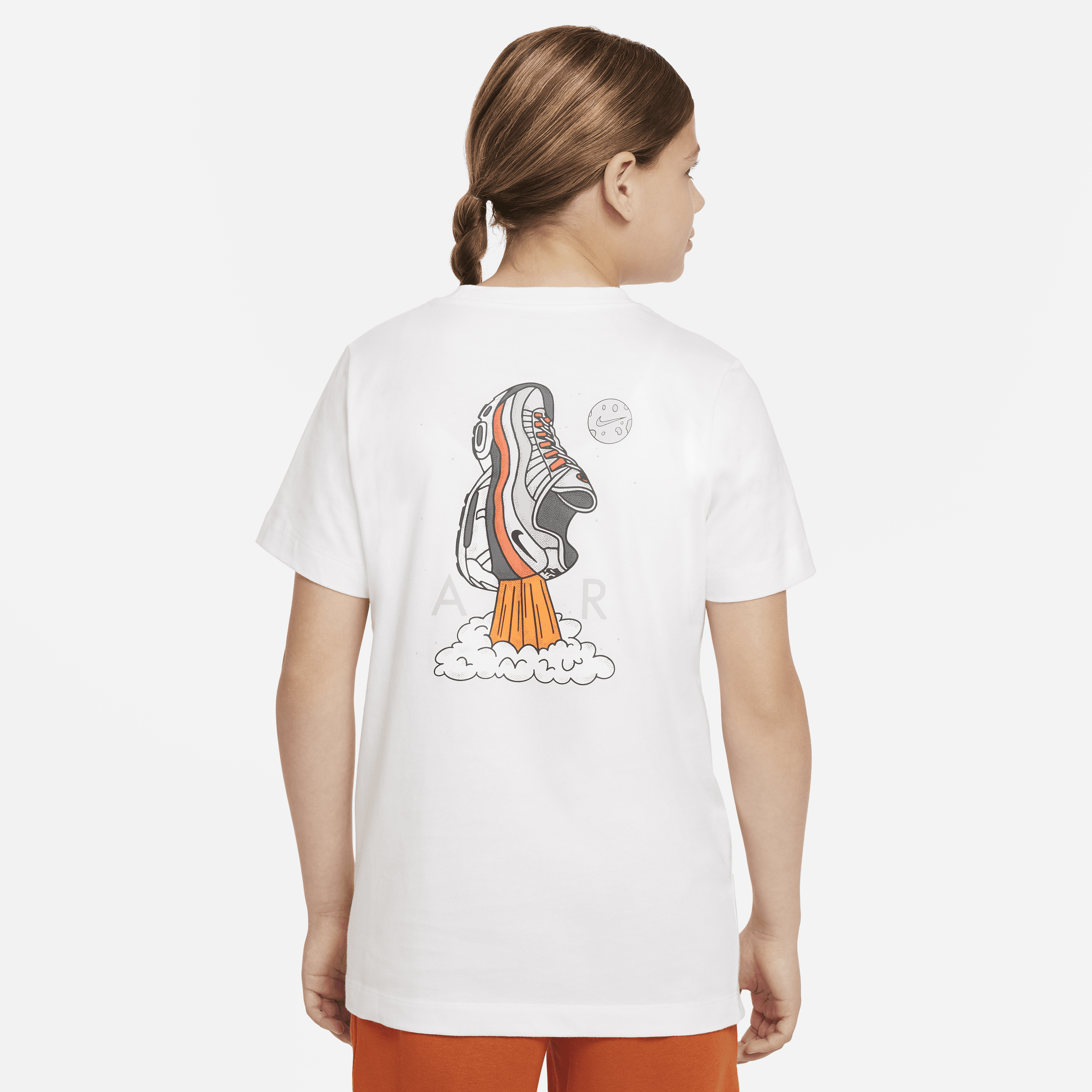 Nike Sportswear-T-shirt til større børn - hvid
