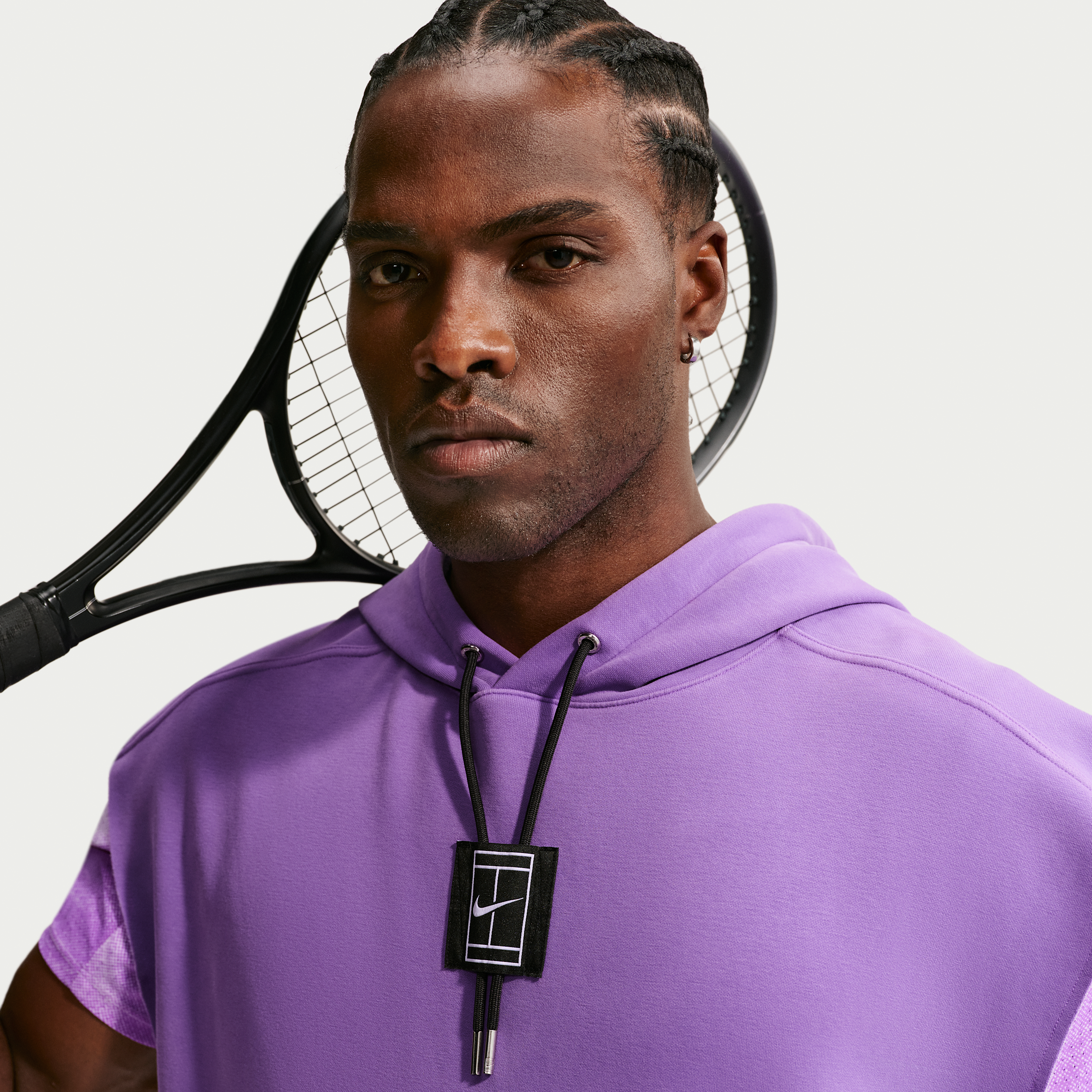 NikeCourt Slam Men's Tennis Sleeveless Pullover Hoodie - Purple