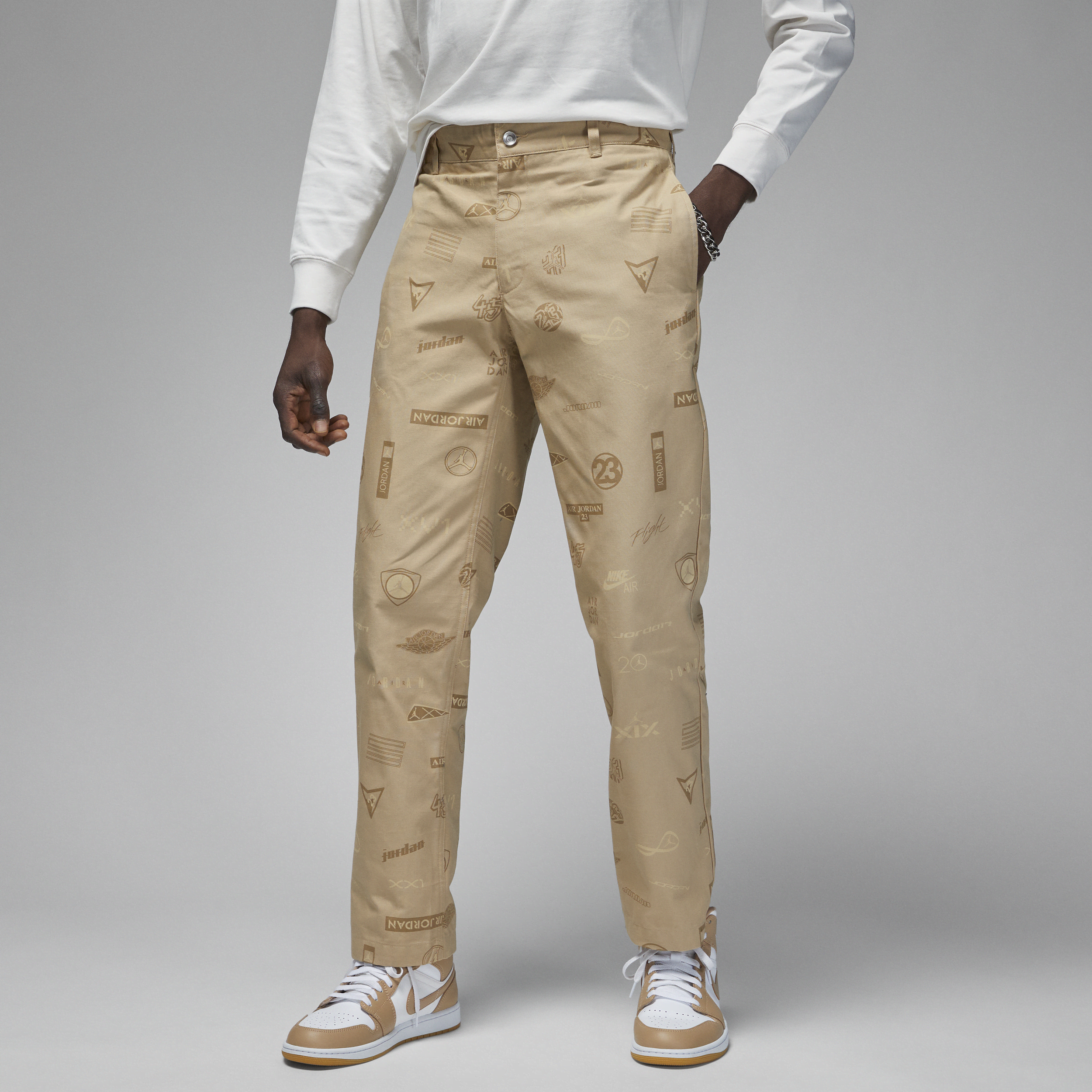 Nike Vævede Jordan Flight Heritage-bukser til mænd - brun