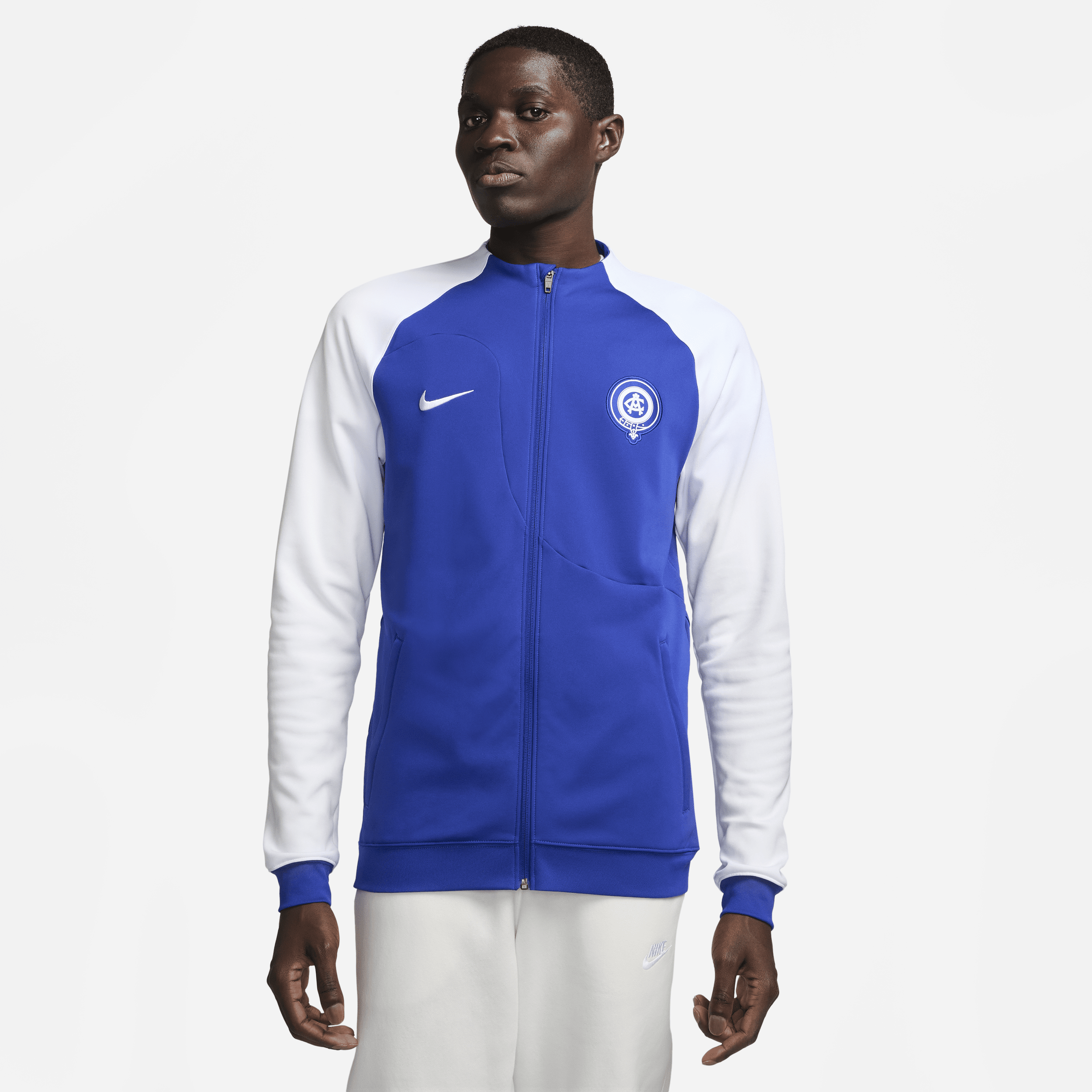Giacca da calcio in maglia con zip a tutta lunghezza Nike Atlético de Madrid Academy Pro – Uomo - Blu