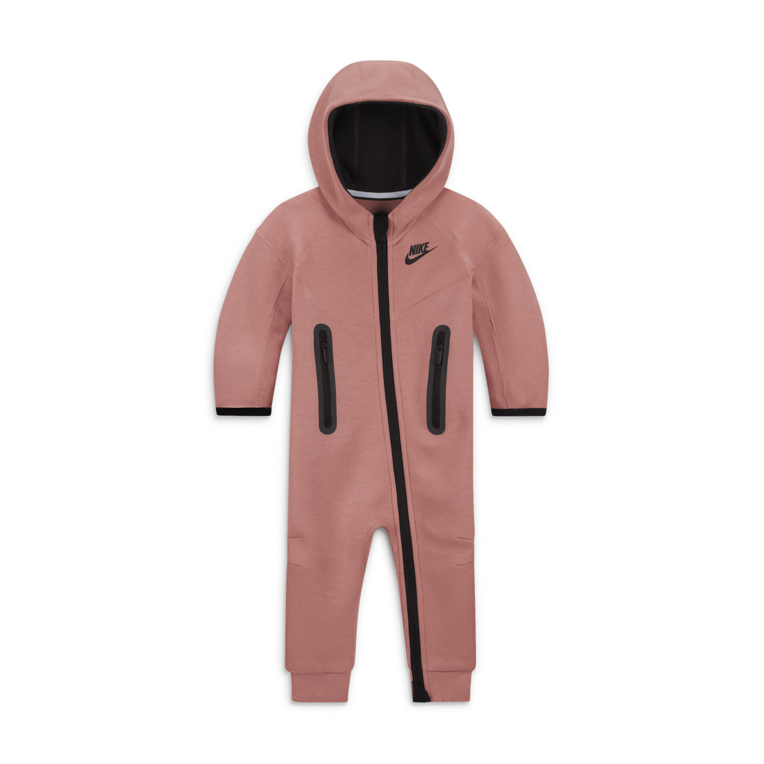 Tuta con cappuccio Nike Sportswear Tech Fleece Hooded Coverall – Neonati - Rosa