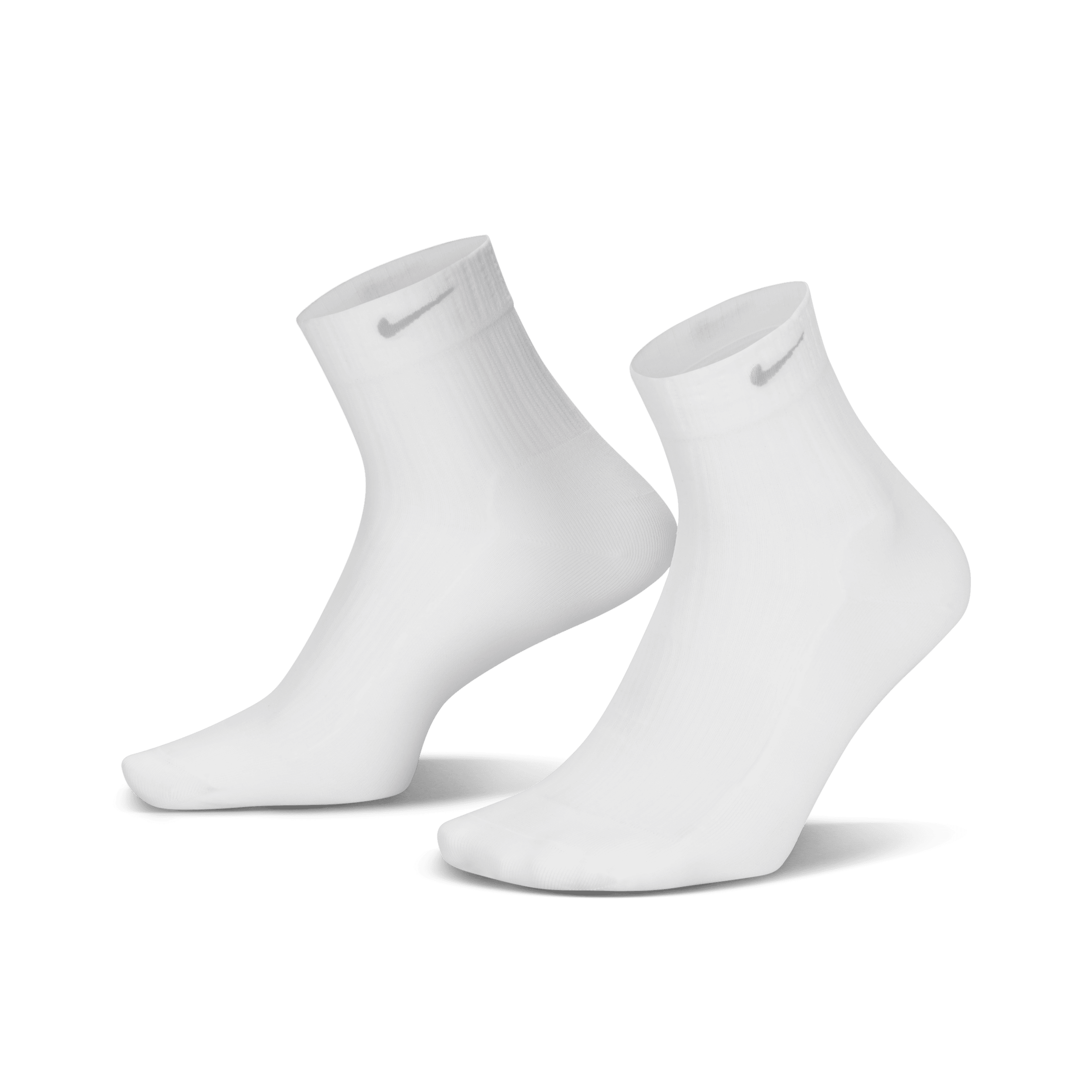 Tynde Nike-ankelstrømper til kvinder (1 par) - hvid
