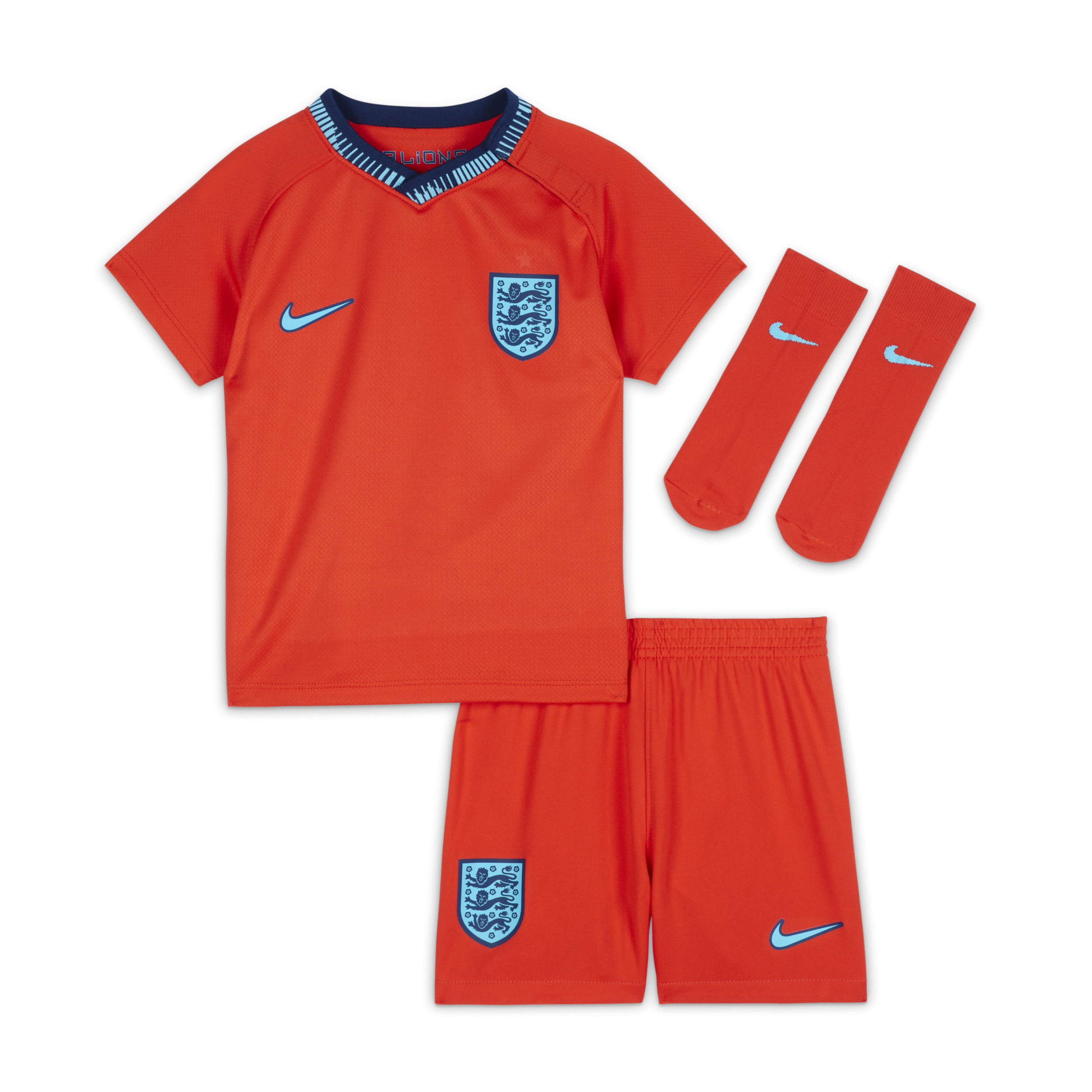 Nike England 2022/23 Away-fodboldsæt til babyer/småbørn - rød